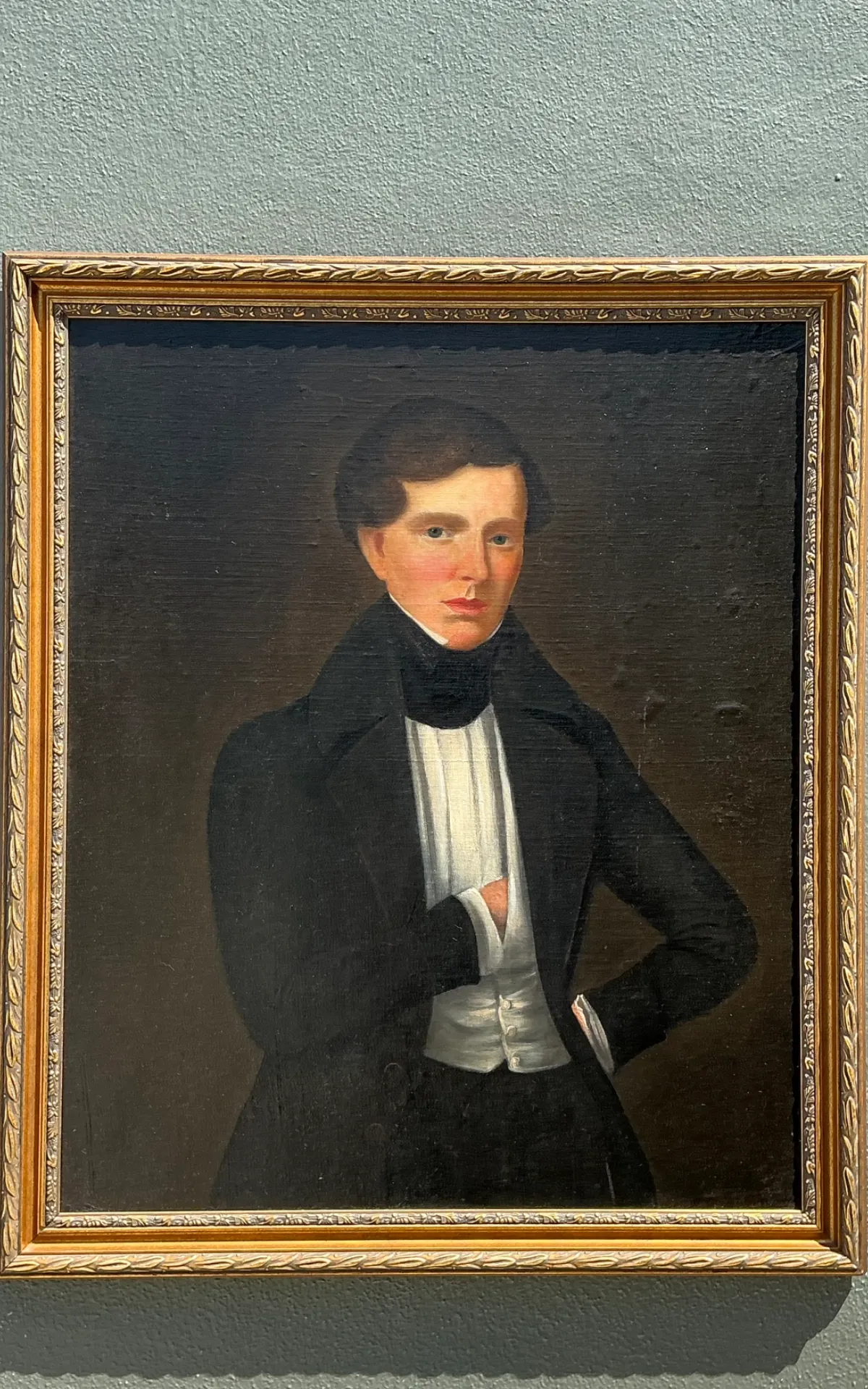 Vintage Framed Classical Gentleman Portrait — additional photo 6
