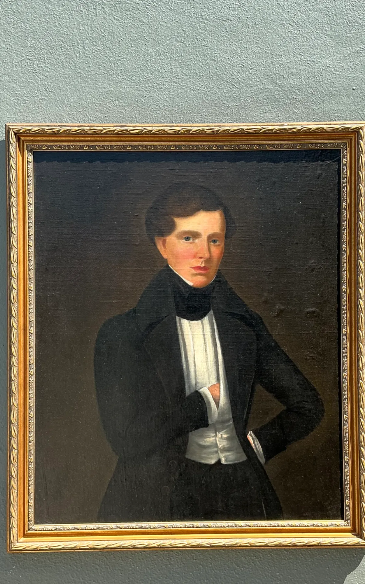 Vintage Framed Classical Gentleman Portrait — additional photo 7
