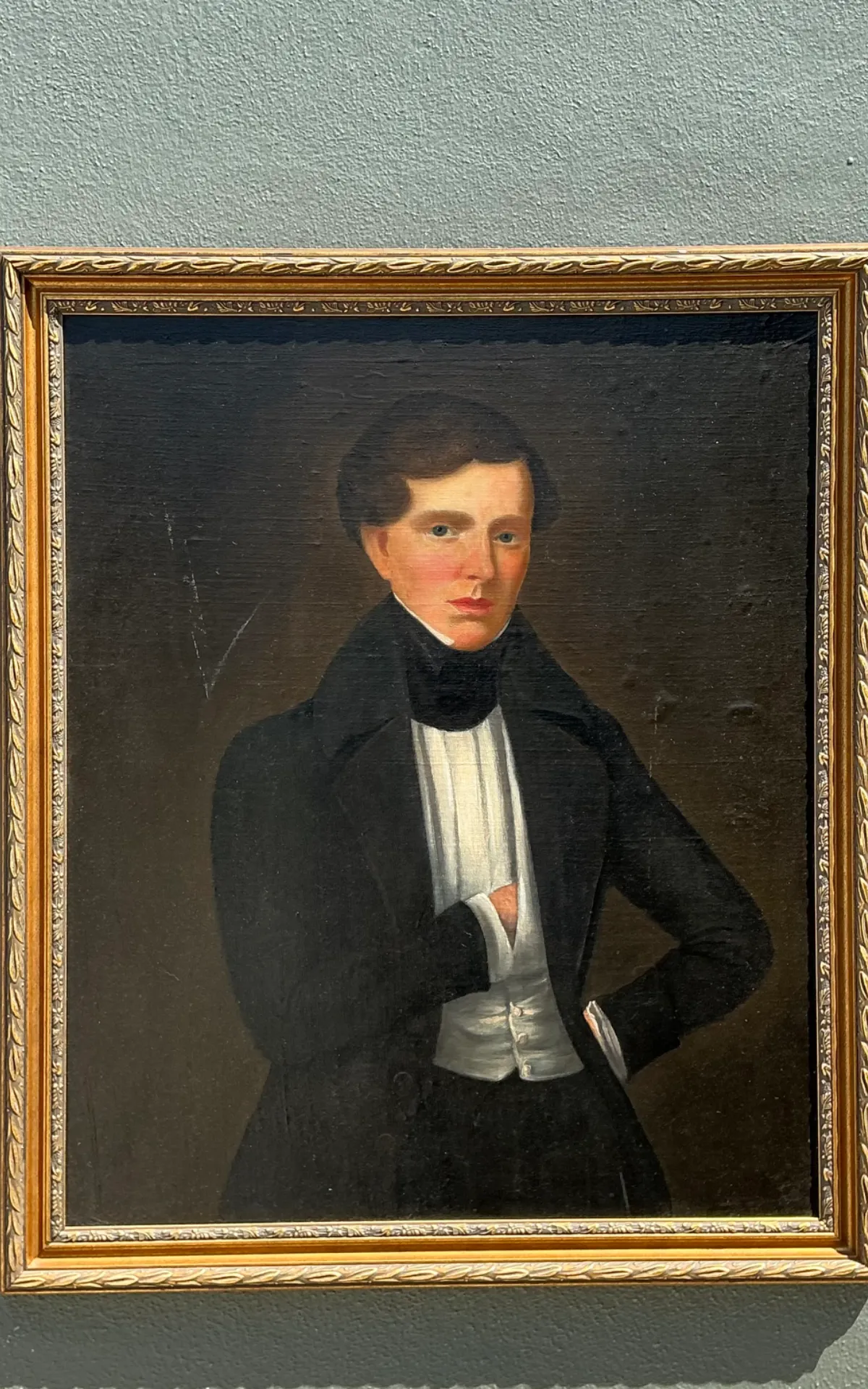 Vintage Framed Classical Gentleman Portrait — additional photo 1