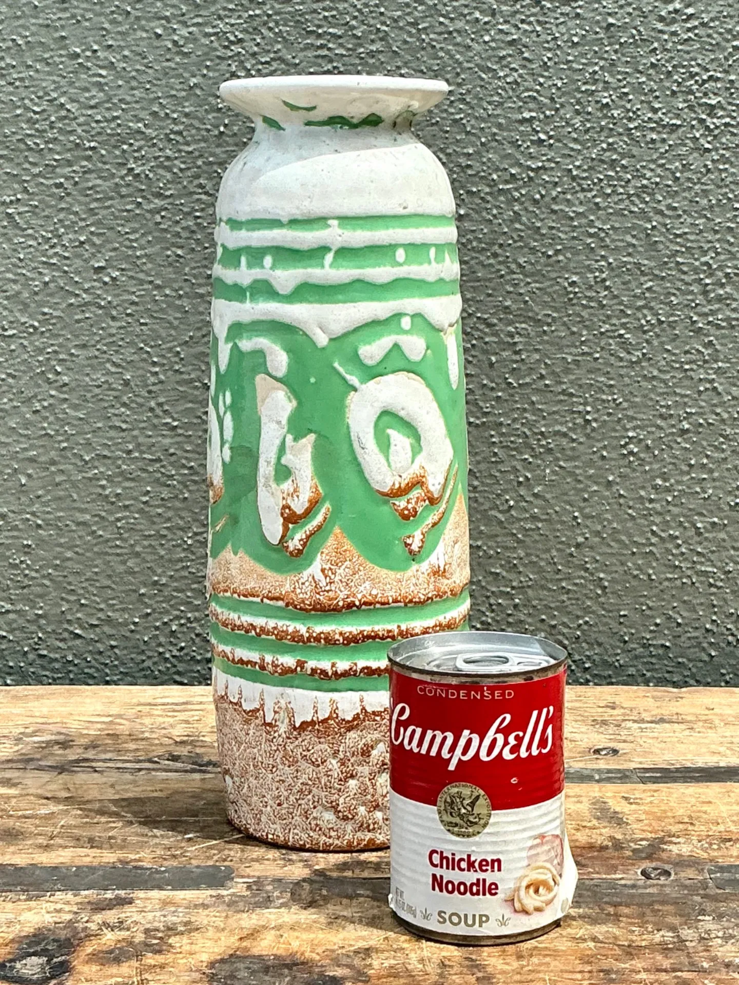 Vintage Hungarian Textured Ceramic Vase — additional photo 2