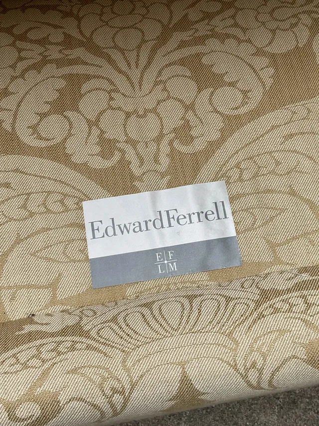 Vintage Edward Ferrell Jacquard Fleur De Lys Knole Sofa — additional photo 7