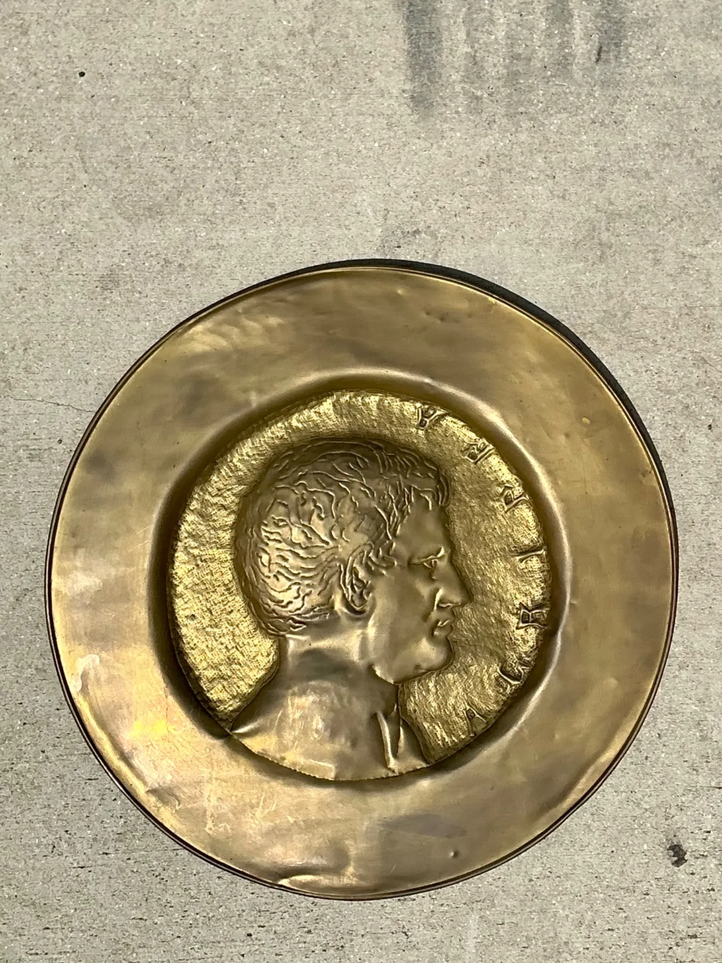 Vintage Bronze Relief Medallion — additional photo 2