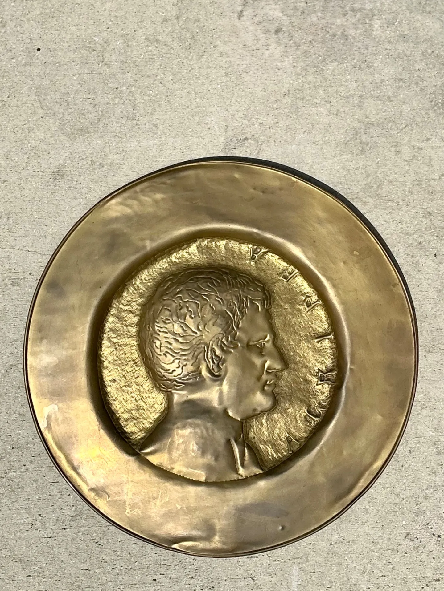 Vintage Bronze Relief Medallion — additional photo 4