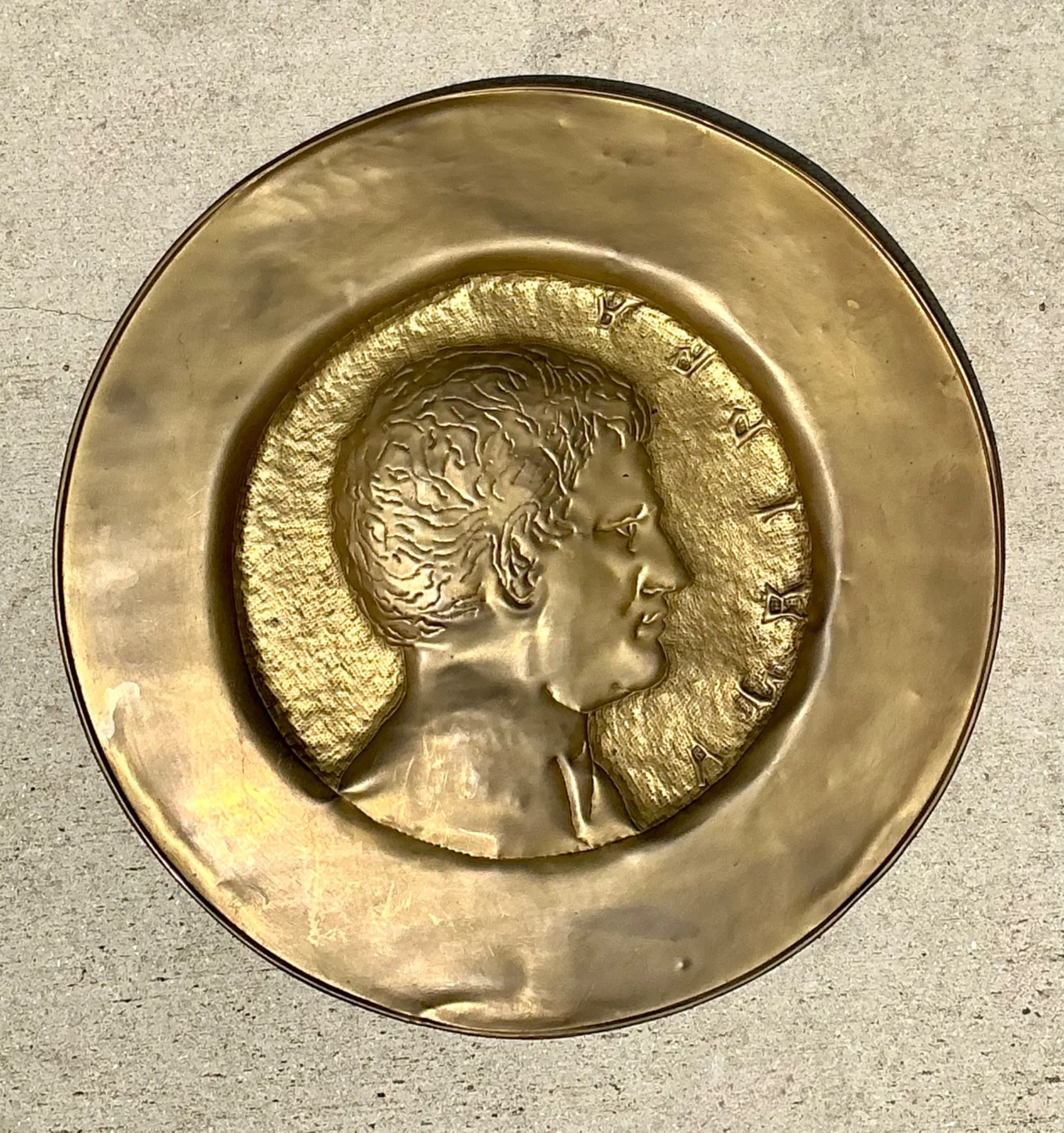 Vintage Bronze Relief Medallion — additional photo 3