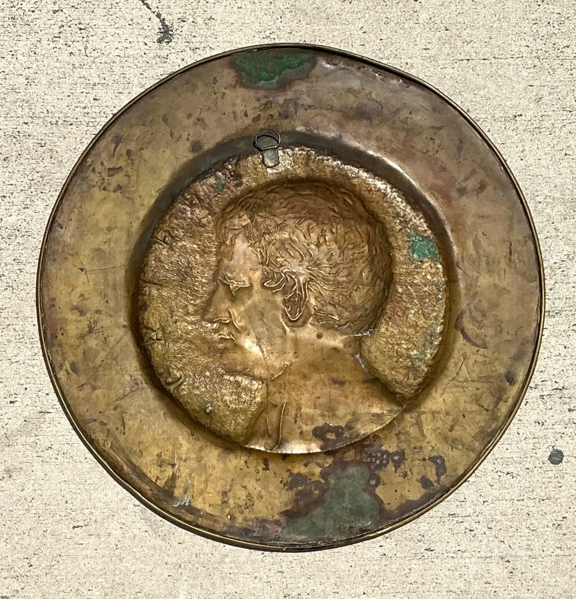 Vintage Bronze Relief Medallion — additional photo 1