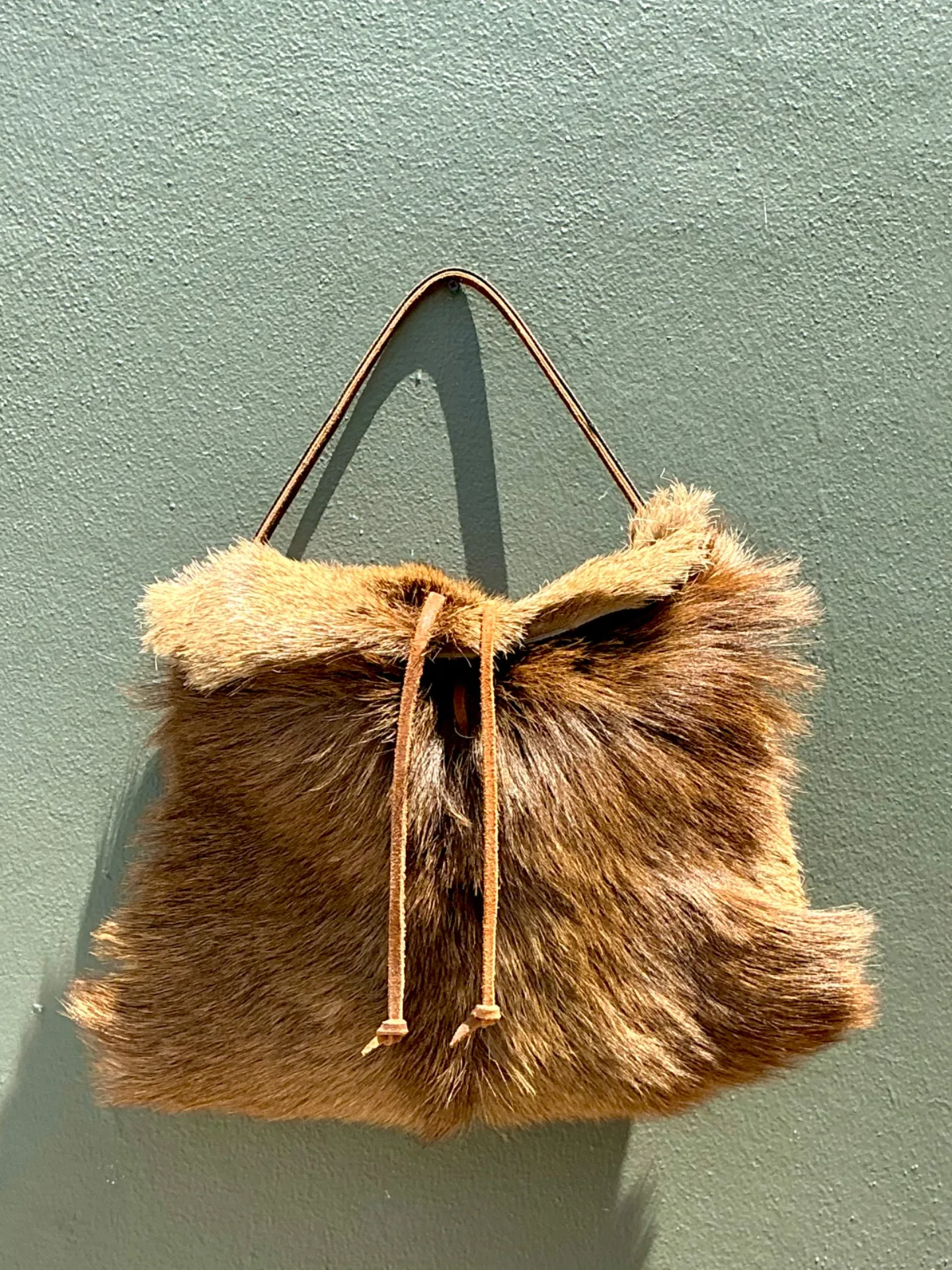 Vintage Elk Fur and Leather Bag — additional photo 7