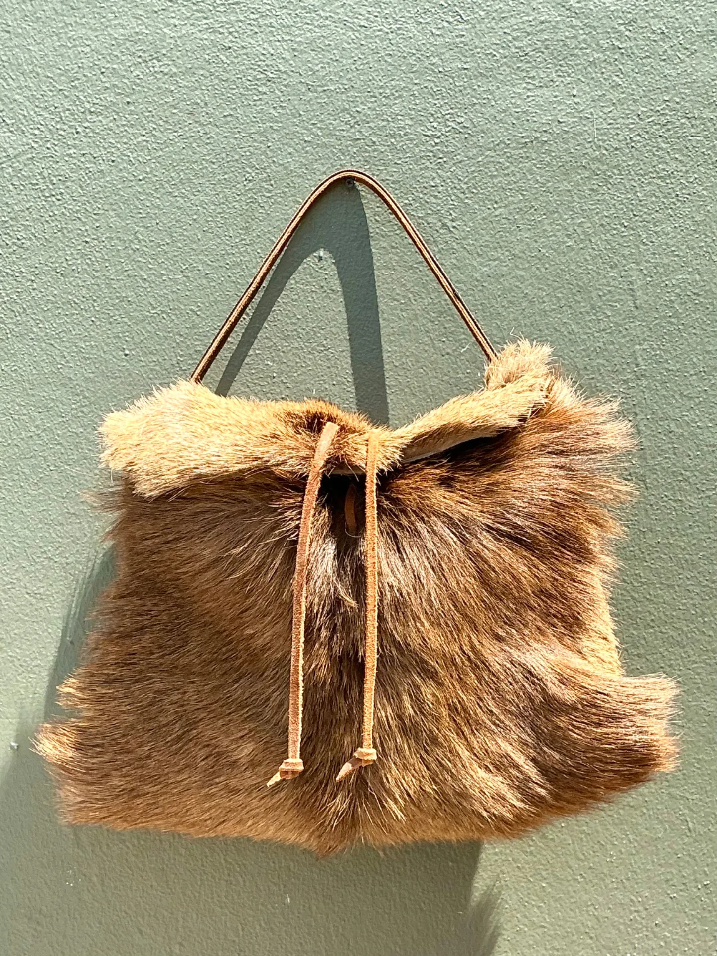 Vintage Elk Fur and Leather Bag — additional photo 5