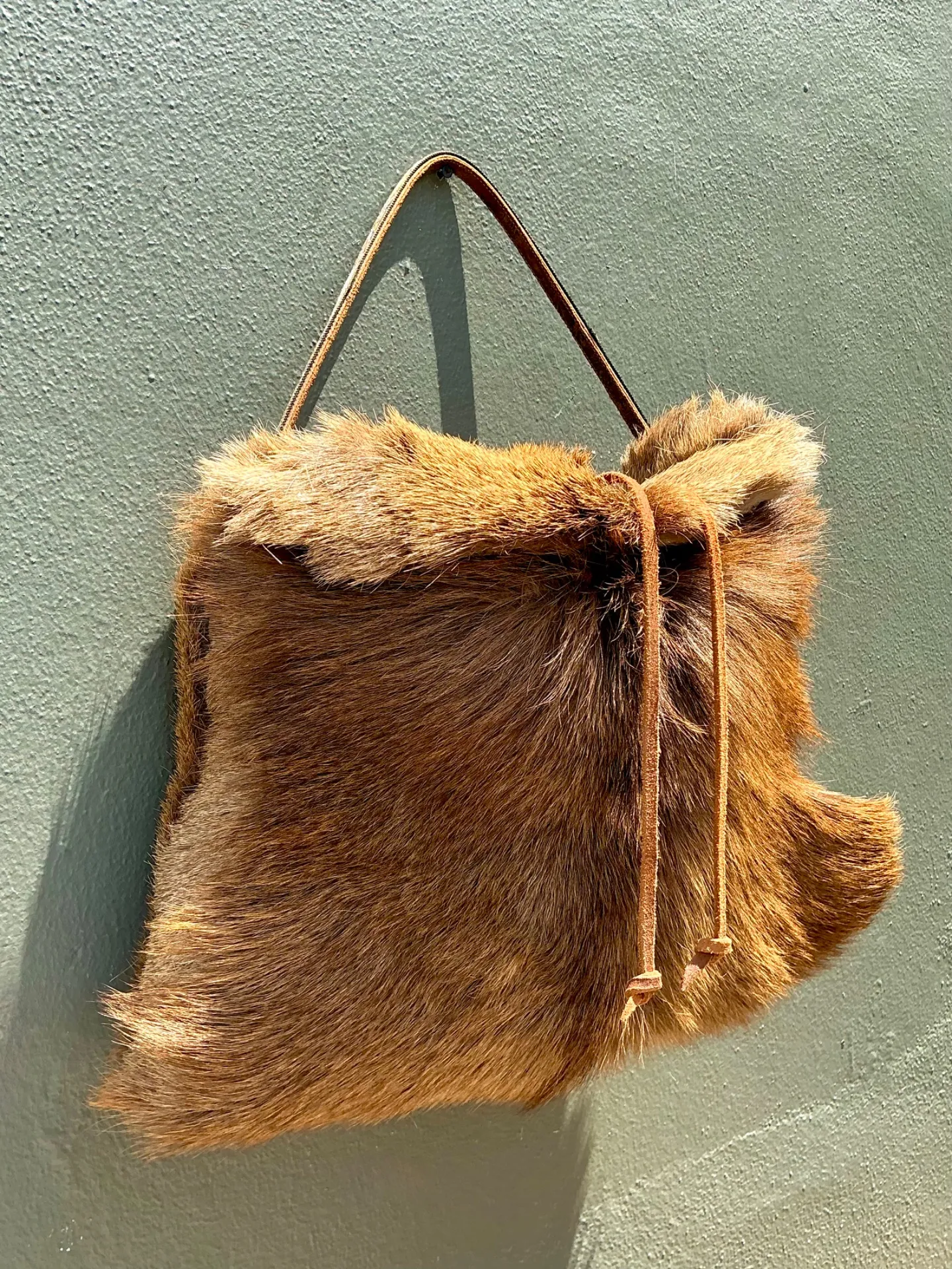 Vintage Elk Fur and Leather Bag — additional photo 8
