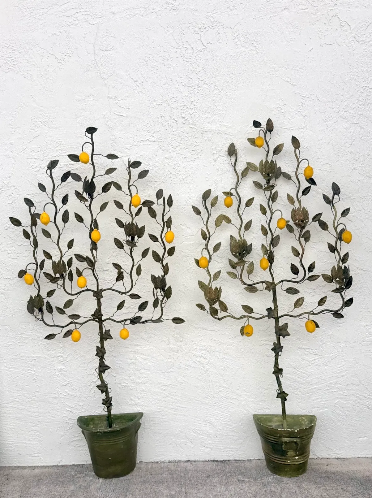 Vintage Italian Lemon Tole Tree Lights - A Pair — additional photo 7