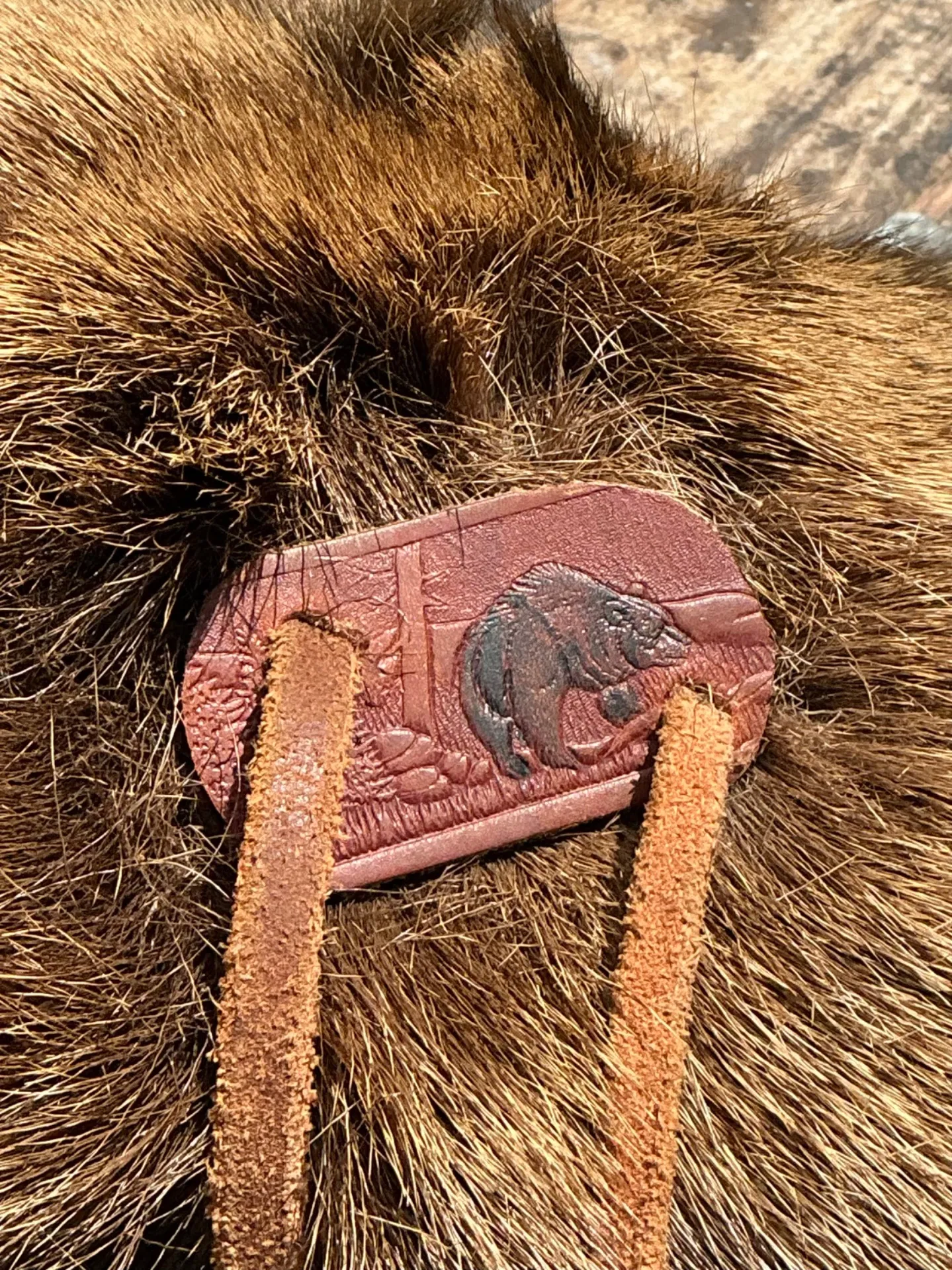 Vintage Elk Fur and Leather Bag — additional photo 1