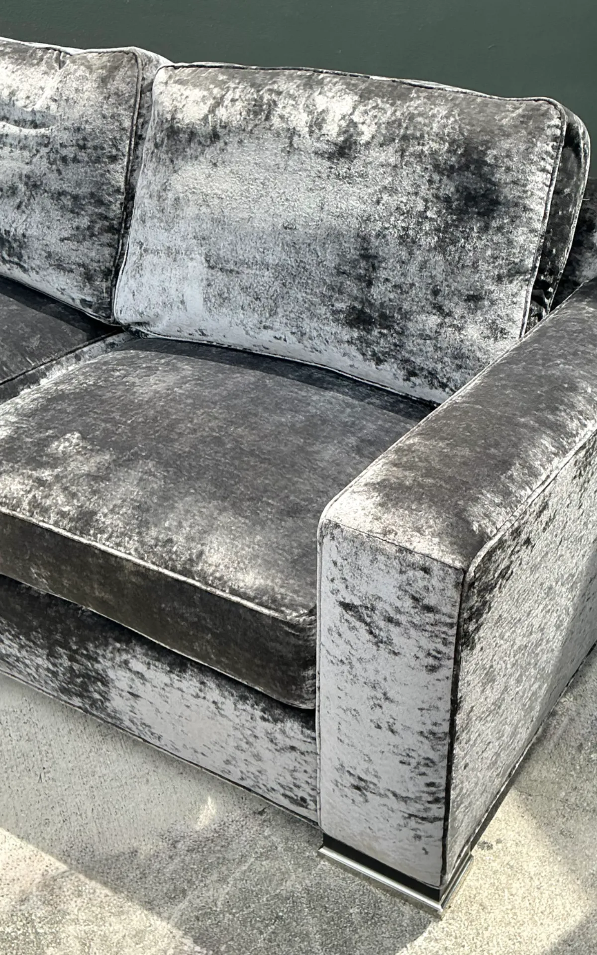 Vintage Monumental Swaim Velvet Sofa — additional photo 6