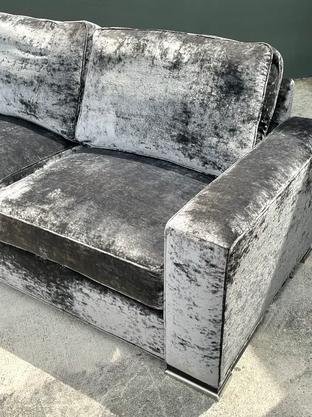 Vintage Monumental Swaim Velvet Sofa — additional photo 6