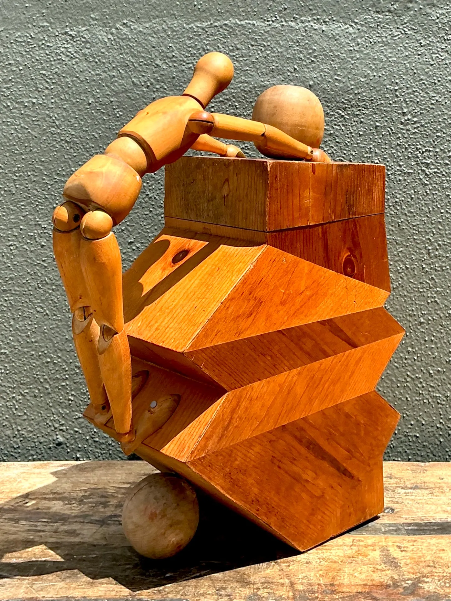 Vintage Wood Abstract Form Sculpture — additional photo 1