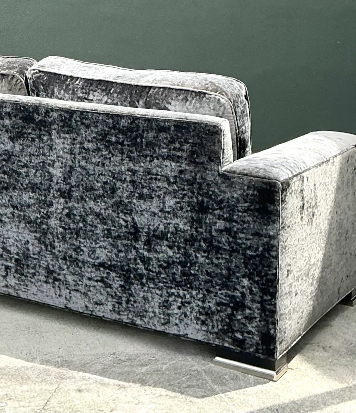 Vintage Monumental Swaim Velvet Sofa — additional photo 5