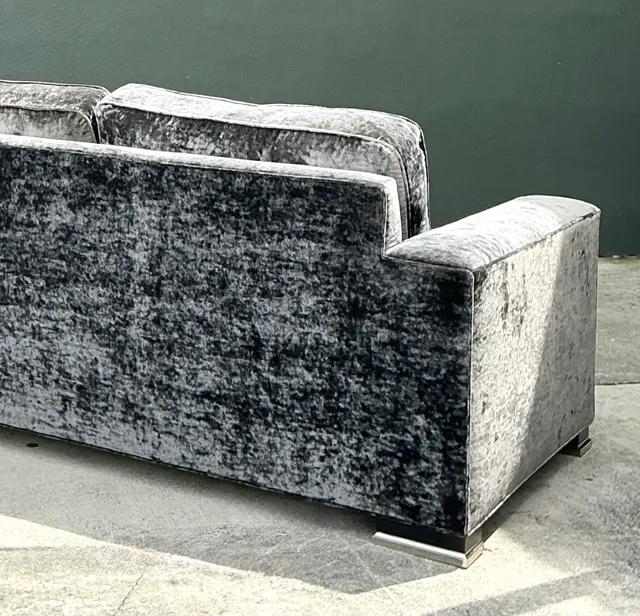 Vintage Monumental Swaim Velvet Sofa — additional photo 5