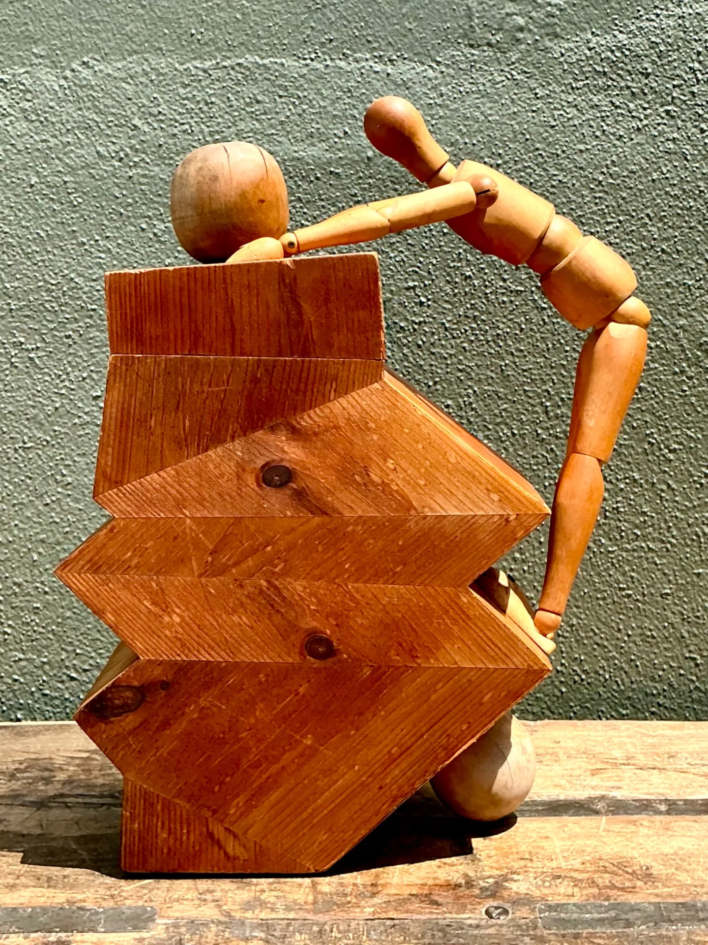 Vintage Wood Abstract Form Sculpture — additional photo 5