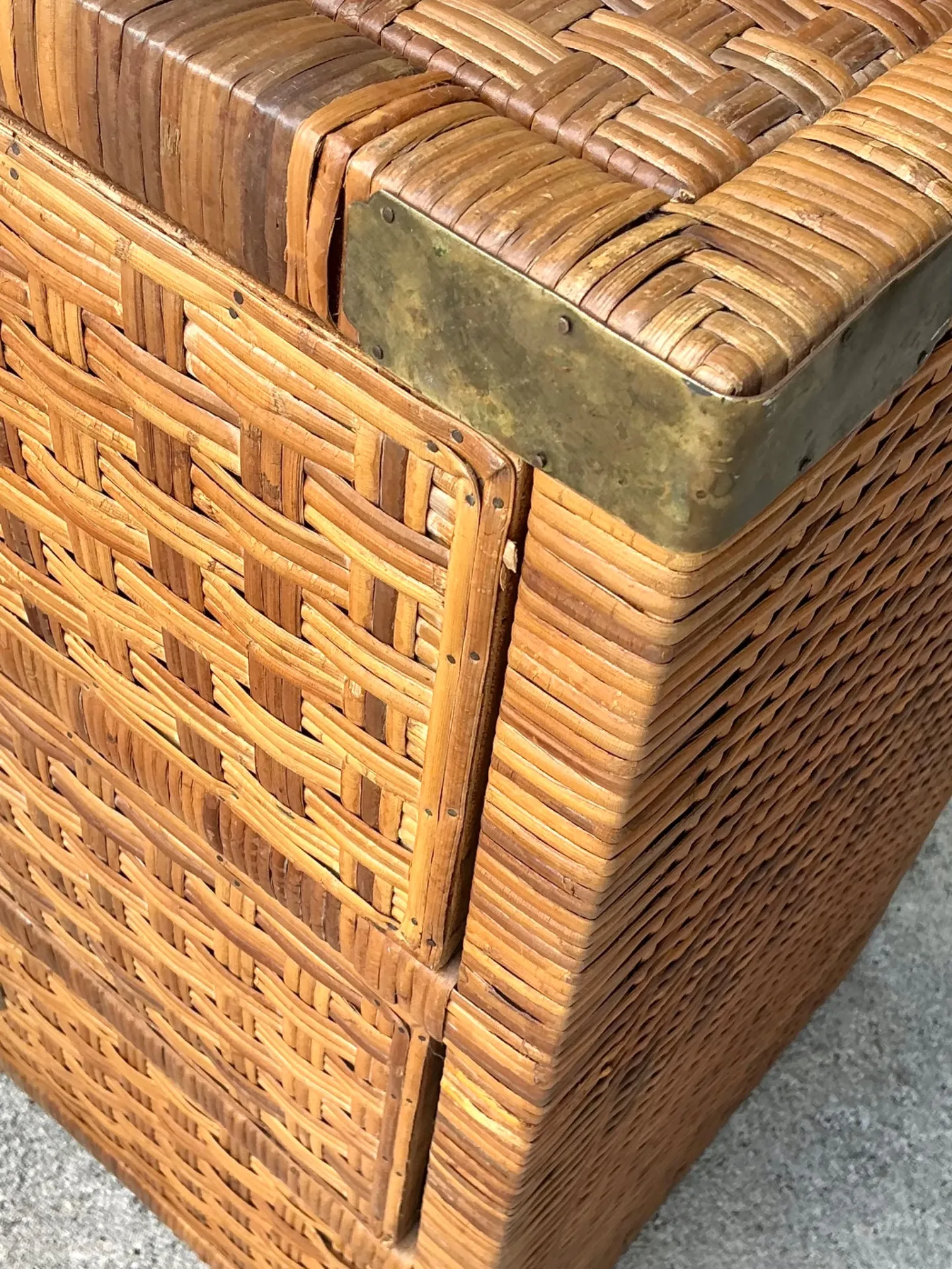 Vintage Woven Rattan Chest of Drawers - Set of 2 — additional photo 5