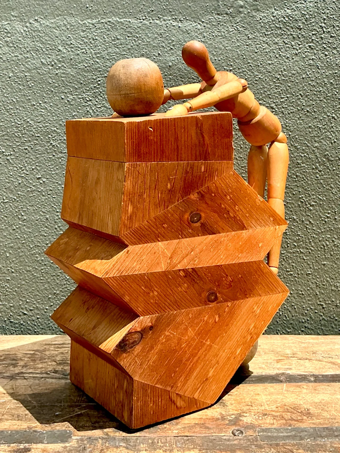 Vintage Wood Abstract Form Sculpture — additional photo 7