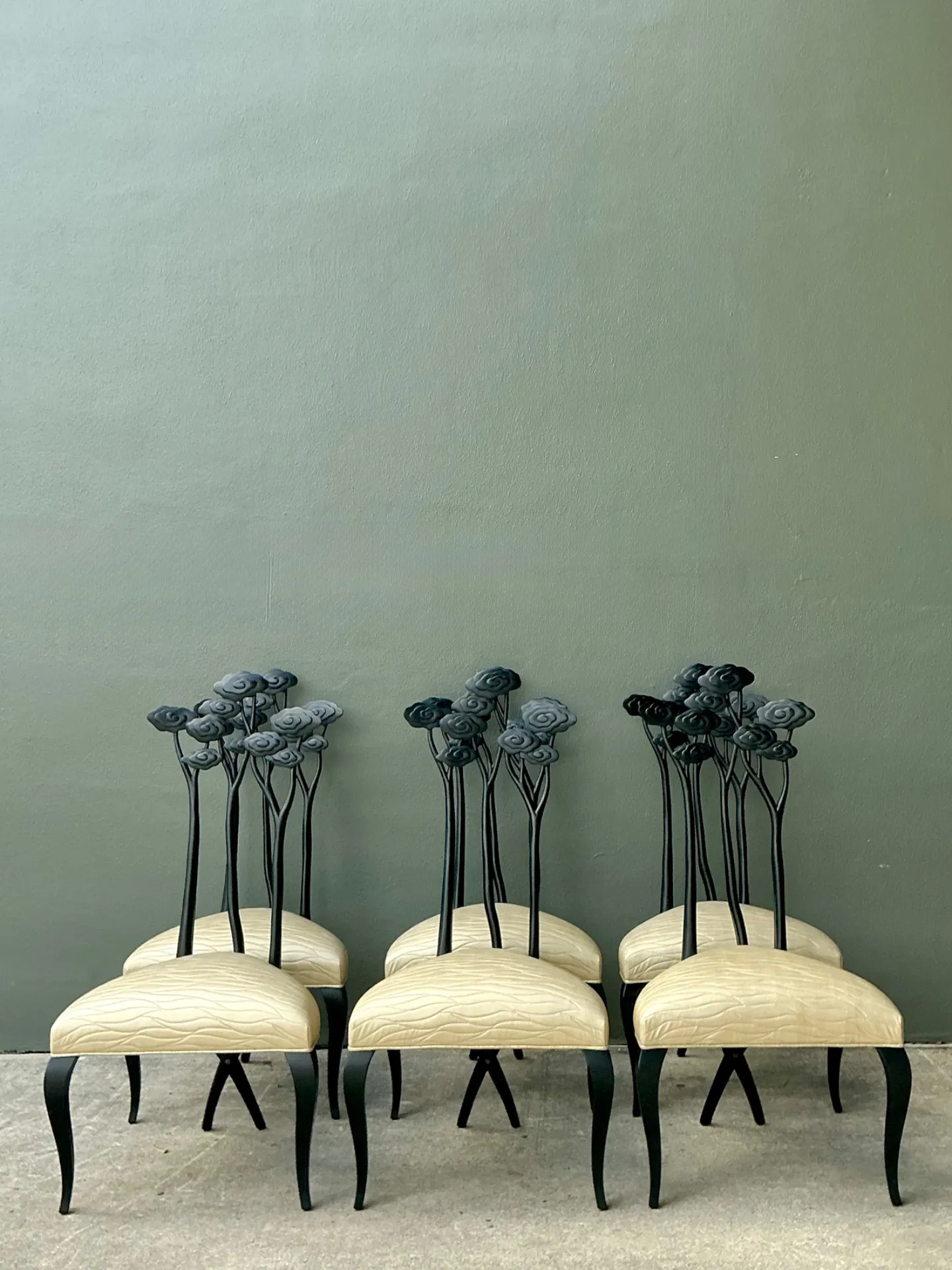 Vintage Christopher Guy Art Nouveau Style Dining Chairs - Set of 6 — additional photo 3
