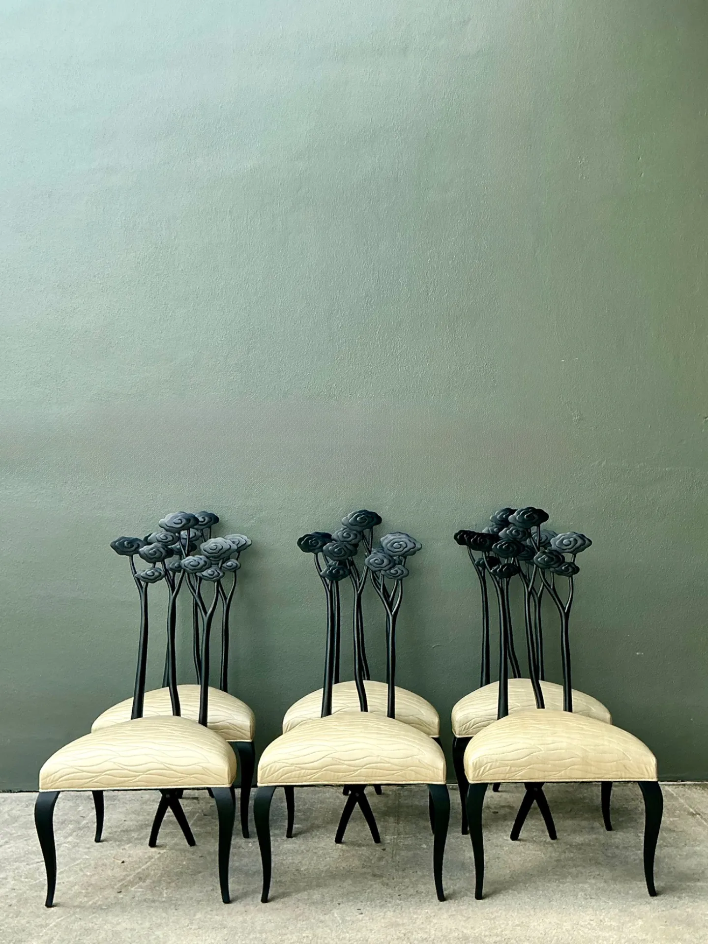 Vintage Christopher Guy Art Nouveau Style Dining Chairs - Set of 6 — additional photo 1