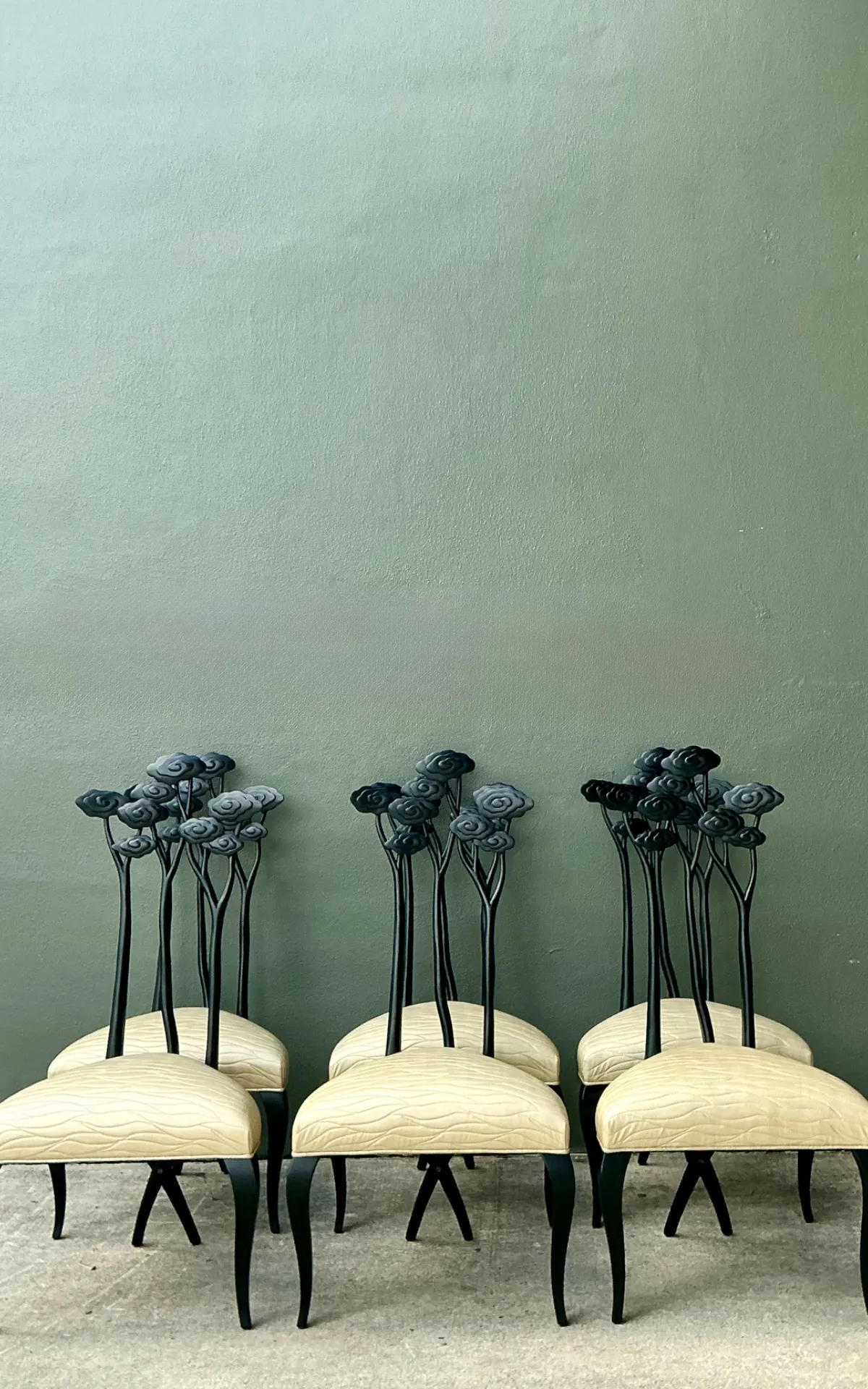 Vintage Christopher Guy Art Nouveau Style Dining Chairs - Set of 6