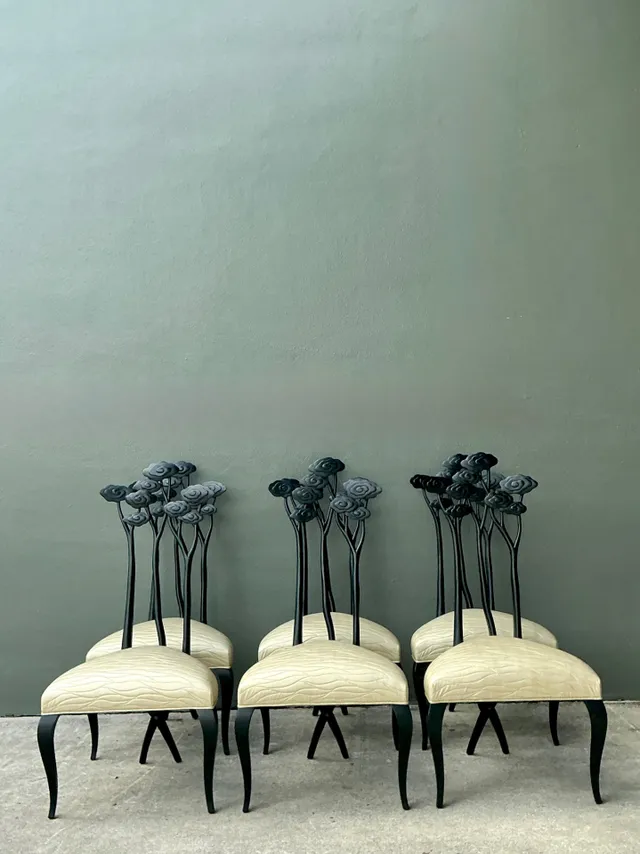Vintage Christopher Guy Art Nouveau Style Dining Chairs - Set of 6 — additional photo 6