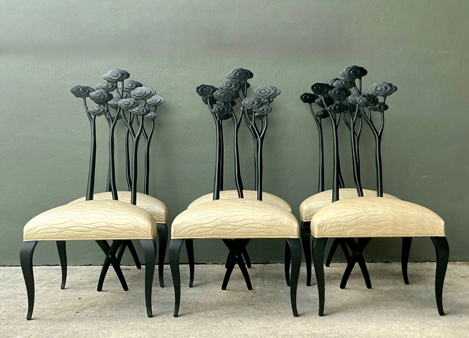 Vintage Christopher Guy Art Nouveau Style Dining Chairs - Set of 6 — additional photo 8