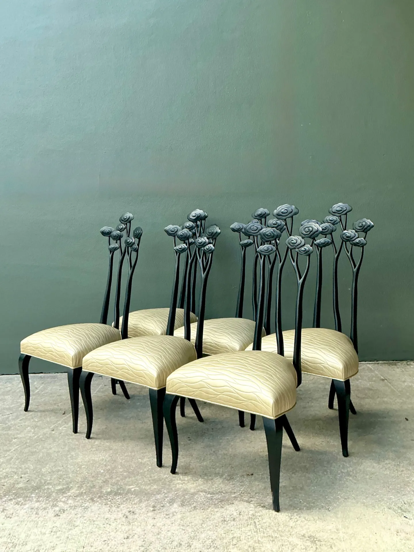 Vintage Christopher Guy Art Nouveau Style Dining Chairs - Set of 6 — additional photo 2