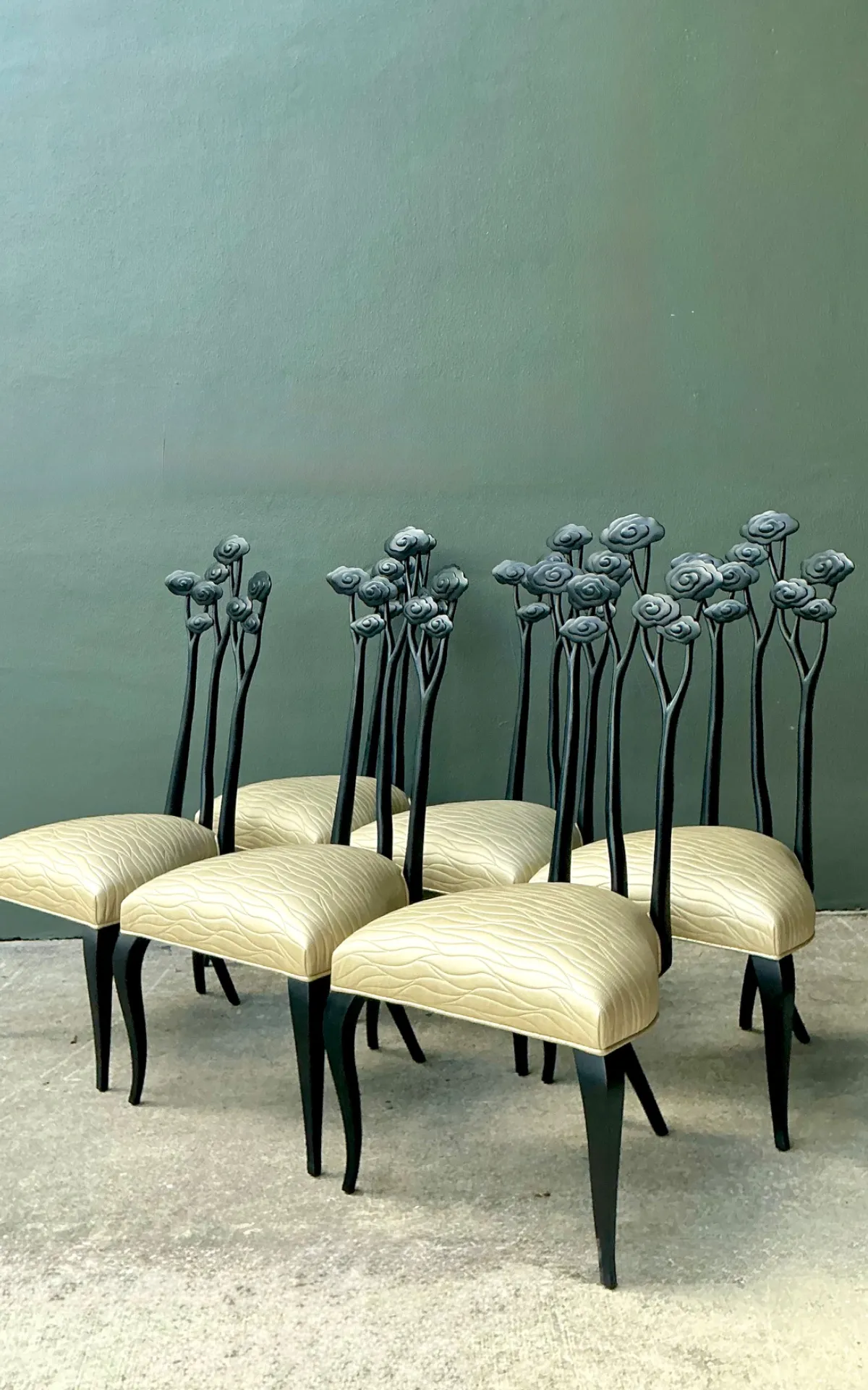 Vintage Christopher Guy Art Nouveau Style Dining Chairs - Set of 6 — additional photo 2