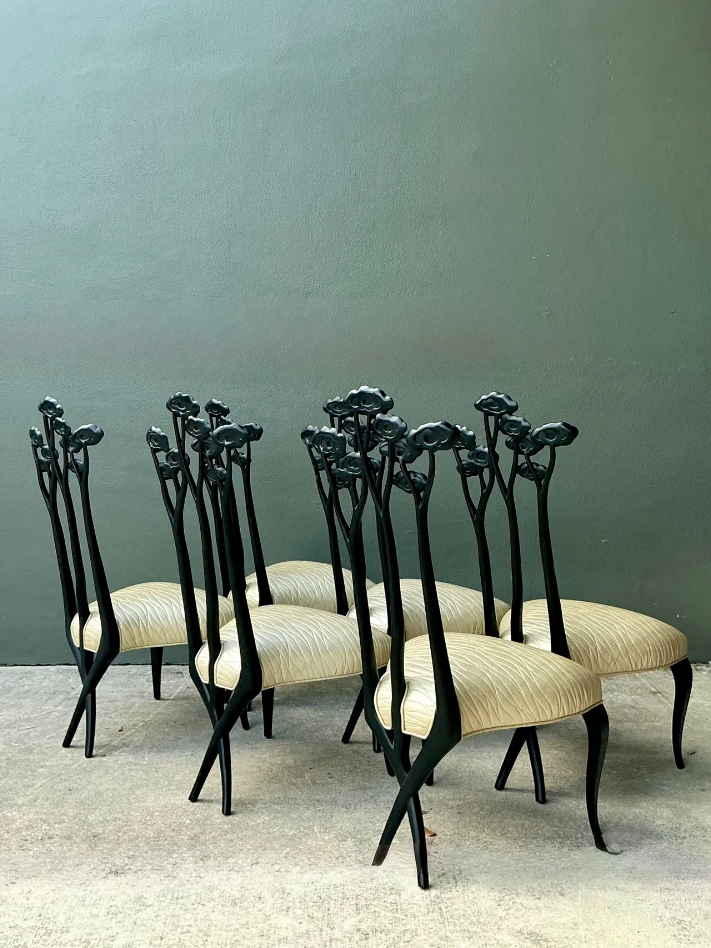 Vintage Christopher Guy Art Nouveau Style Dining Chairs - Set of 6 — additional photo 7