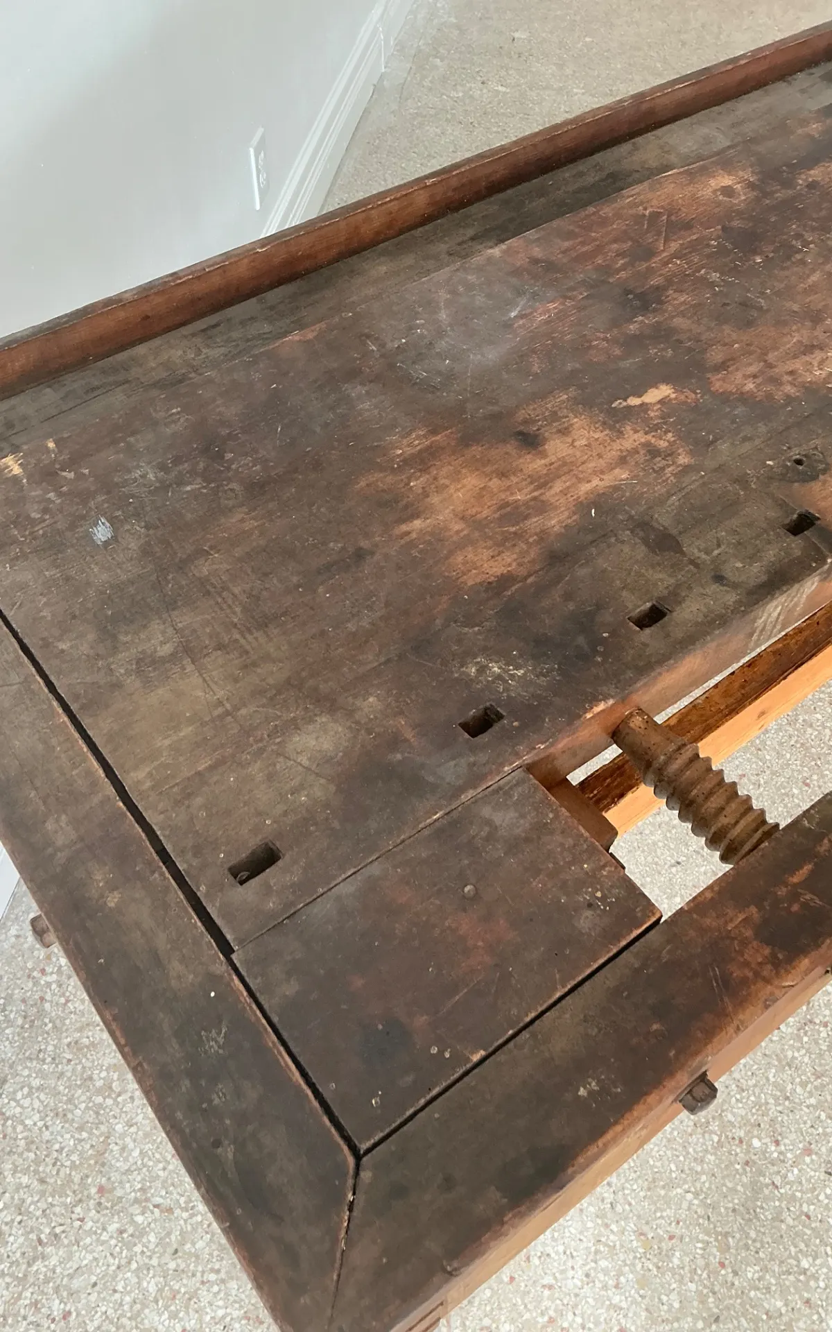 Vintage Rustic Wooden Workbench — additional photo 3