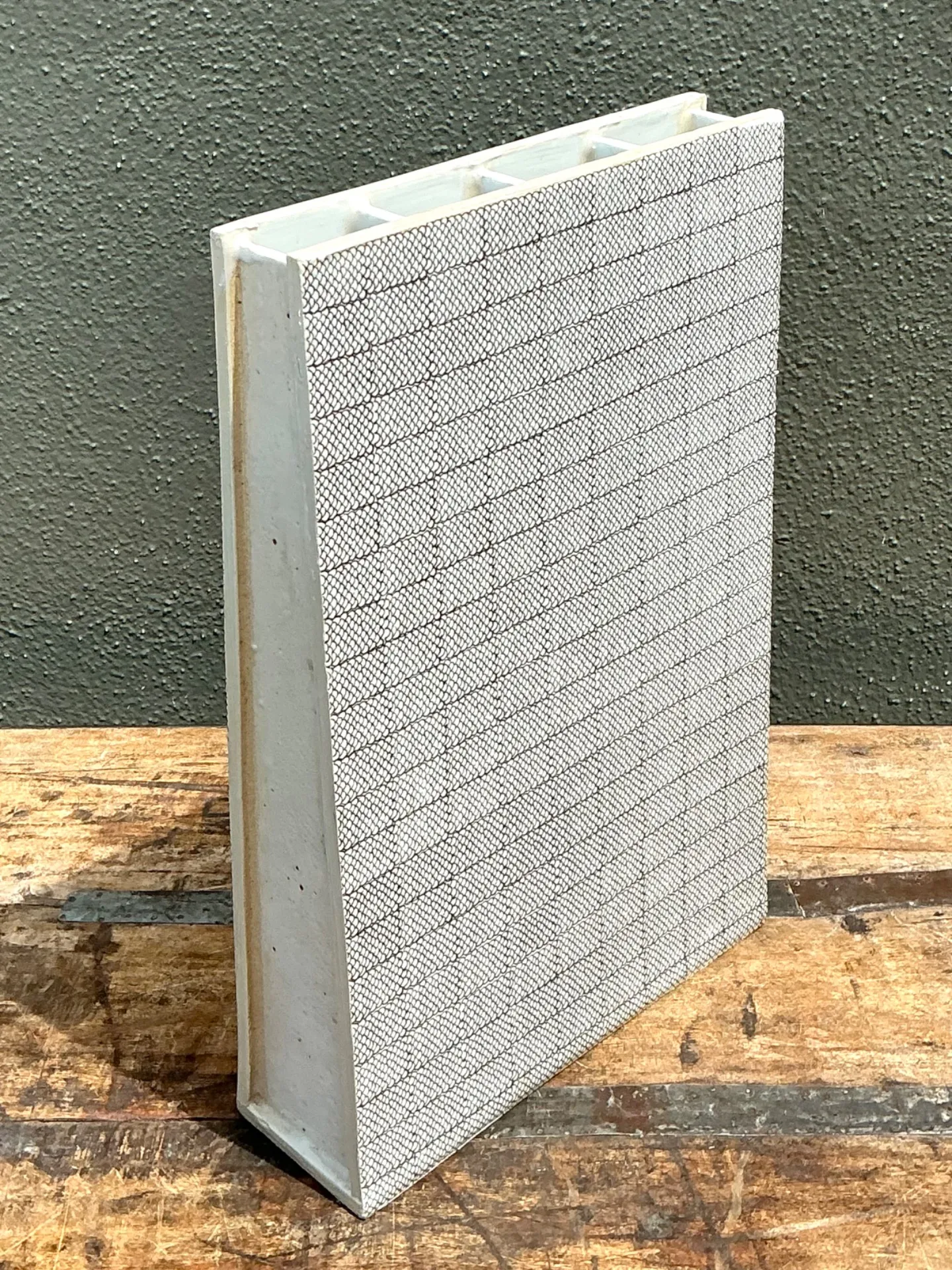 Vintage Grid Pattern Ceramic Vase — additional photo 4