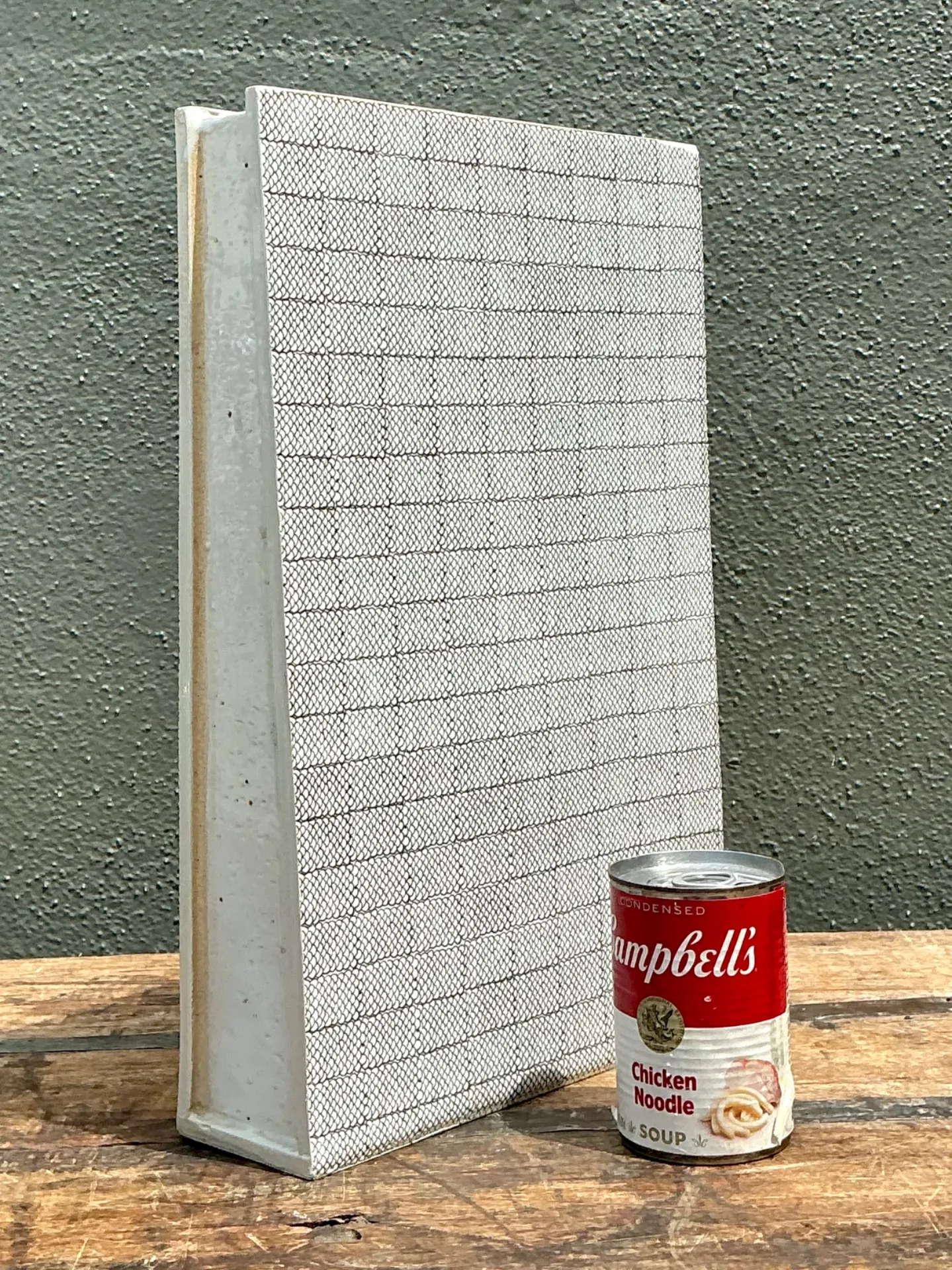 Vintage Grid Pattern Ceramic Vase — additional photo 1