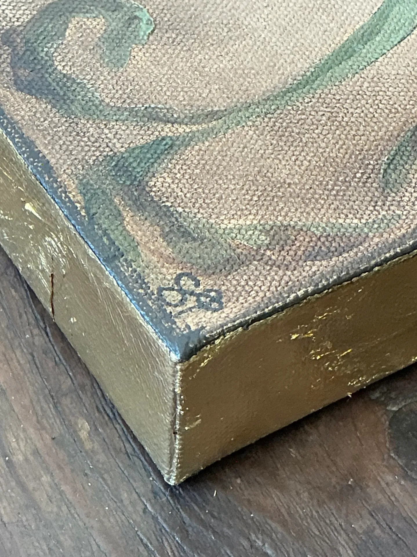 Vintage Oil Painting of Mermaid on Canvas — additional photo 3