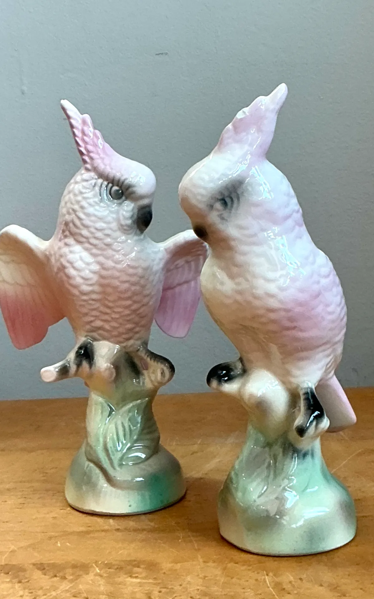 Vintage Ceramic Cockatoo Figurines - Pair — additional photo 6