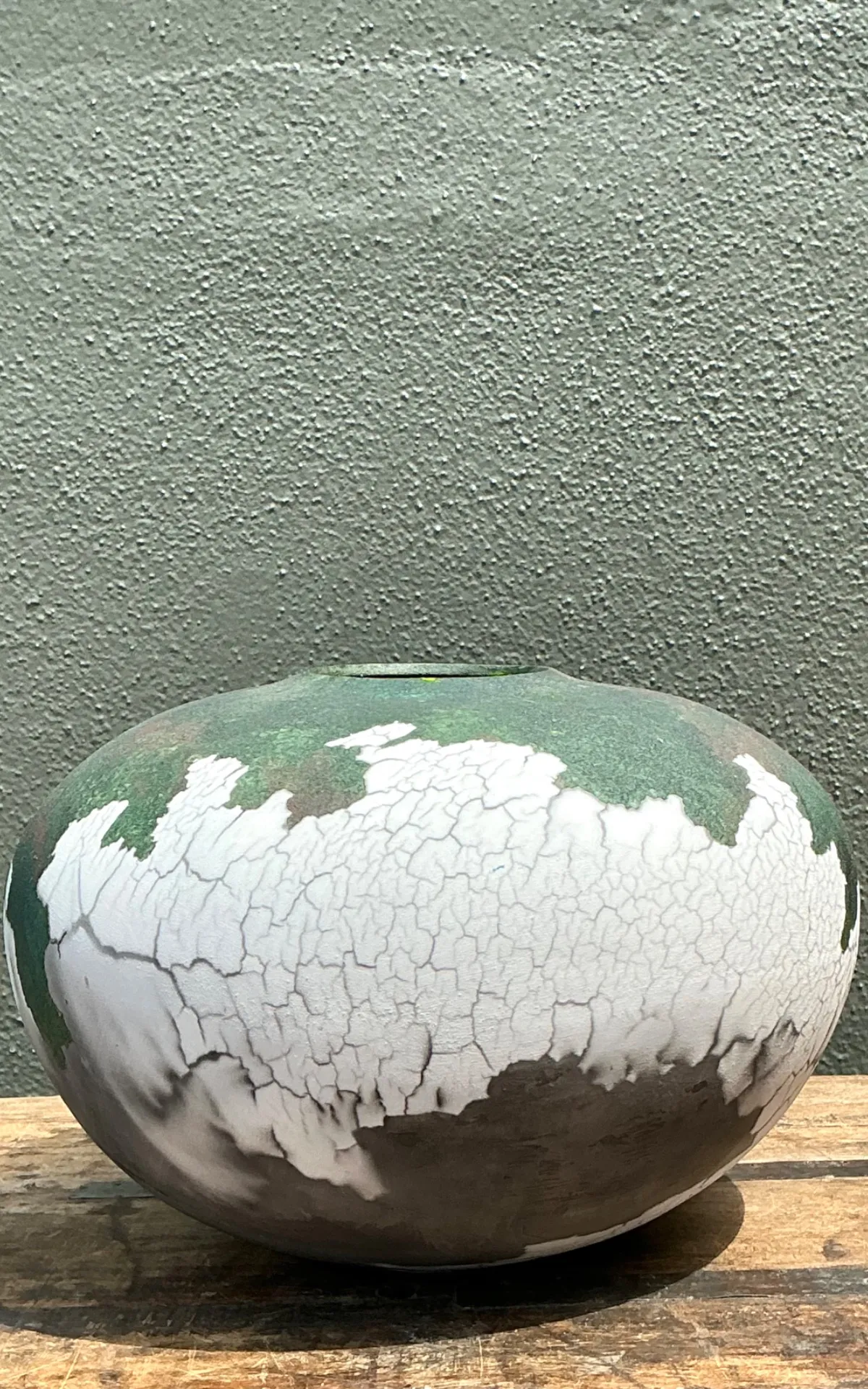Vintage Tony Evans Crackle Glaze Ceramic Vase — additional photo 7