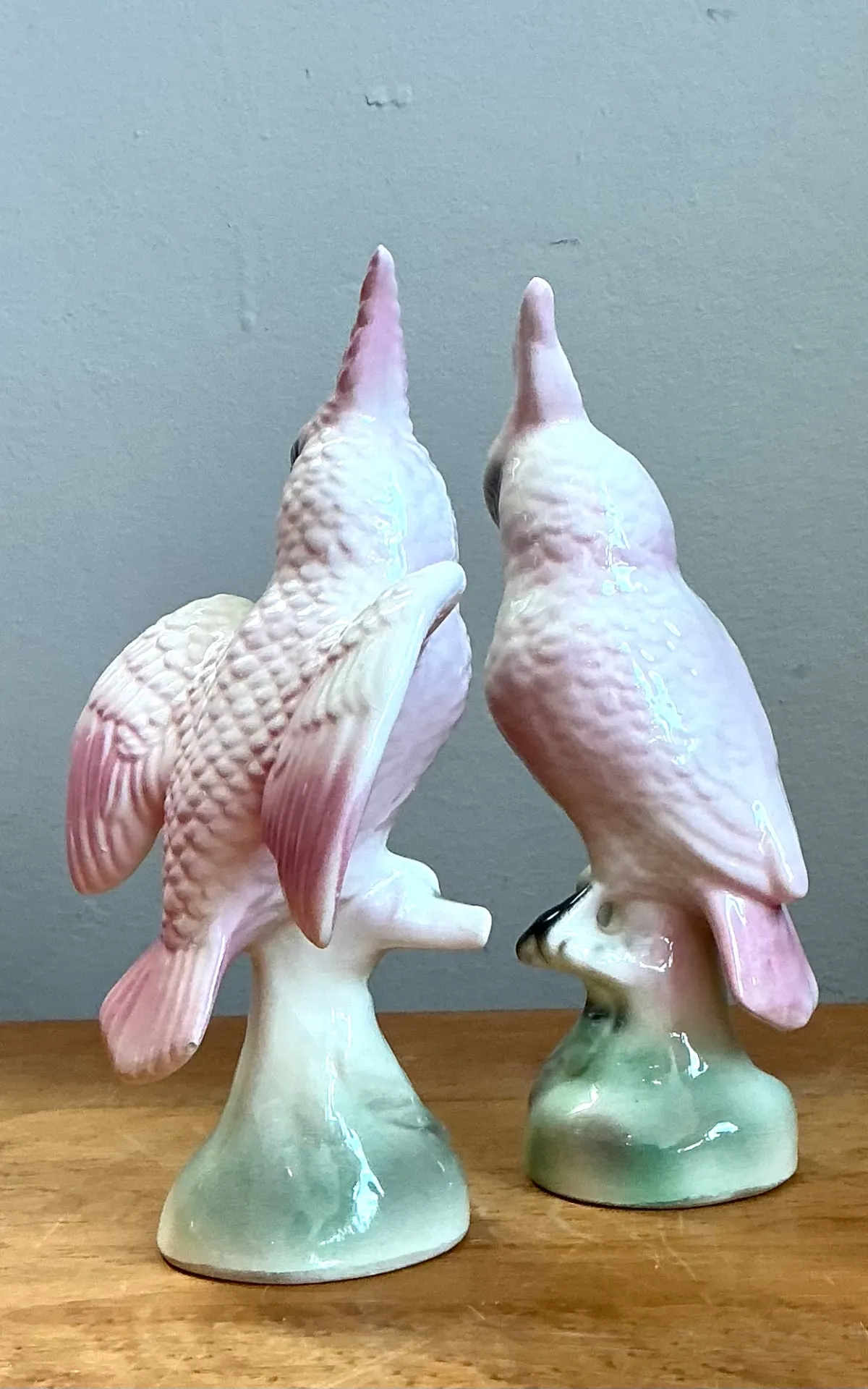 Vintage Ceramic Cockatoo Figurines - Pair — additional photo 1
