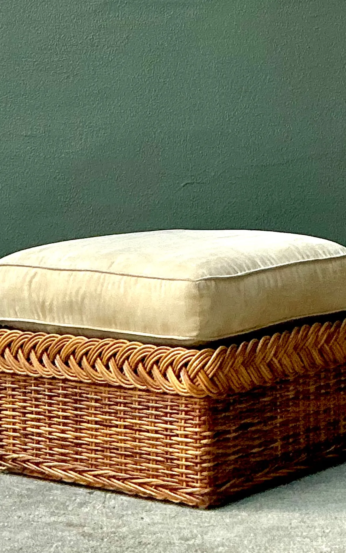 Vintage Braided Rattan Lounge Chairs - Pair — additional photo 4