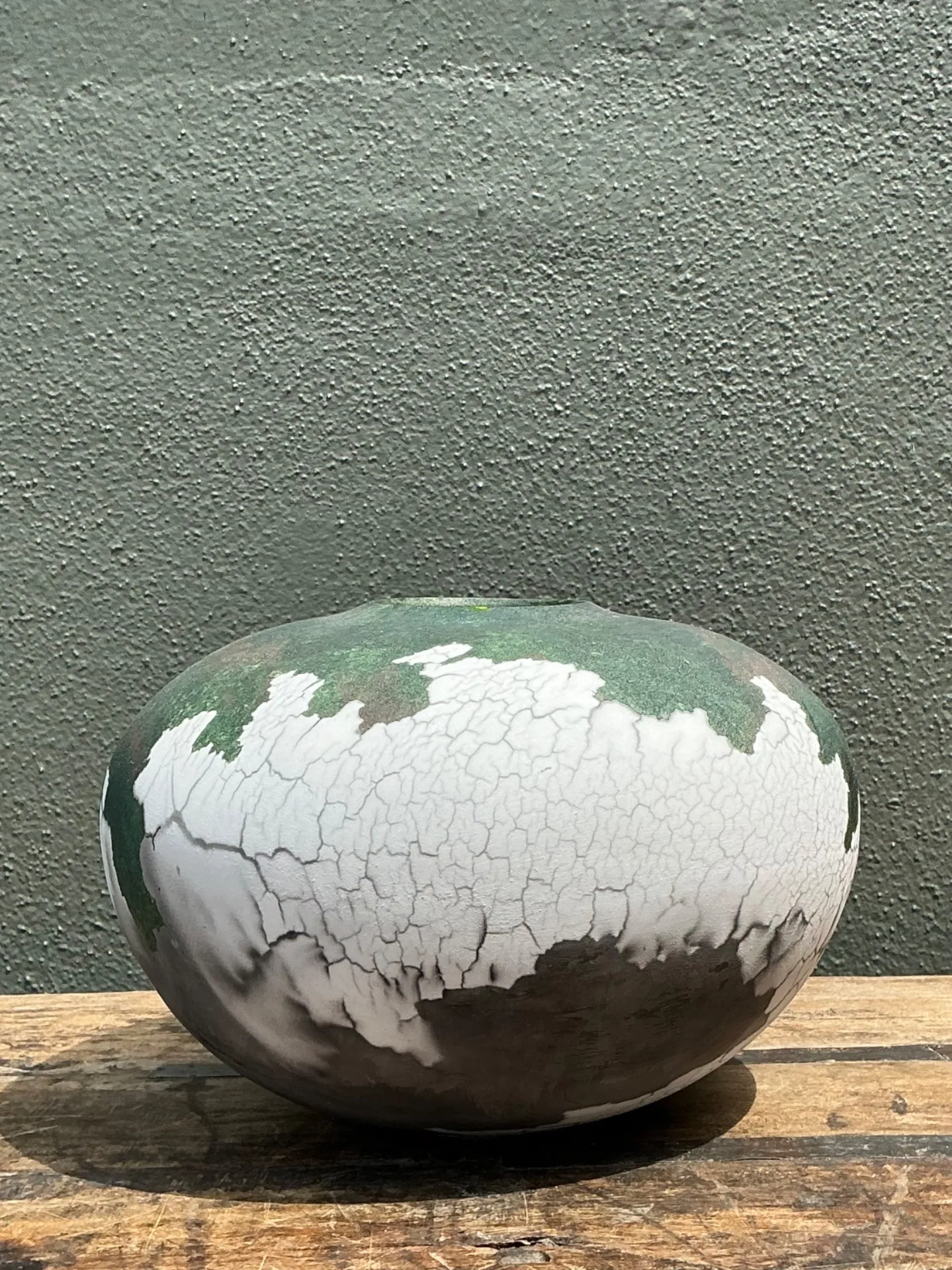 Vintage Tony Evans Crackle Glaze Ceramic Vase — additional photo 6