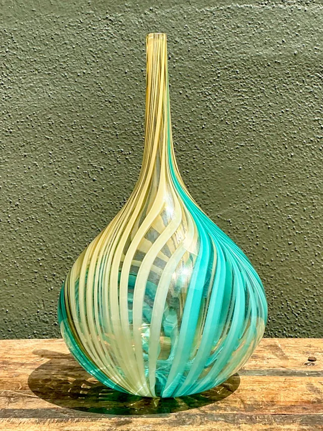 Vintage Glass Swirl Vase After Murano — additional photo 8