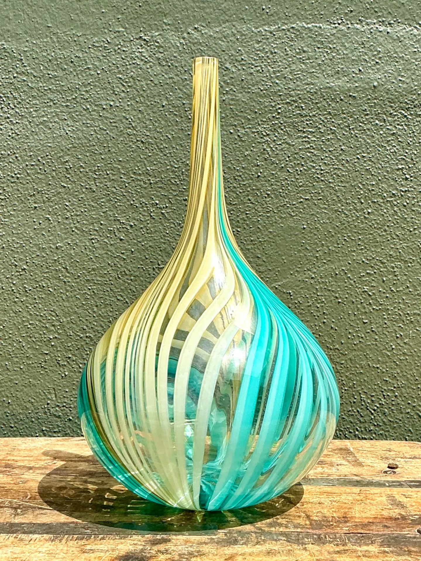 Vintage Glass Swirl Vase After Murano — additional photo 4