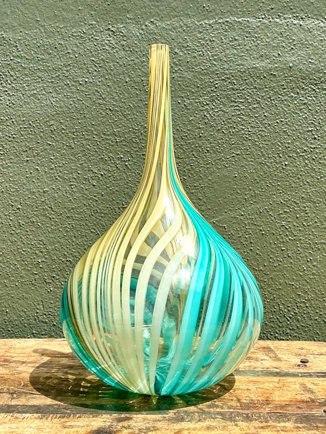 Vintage Glass Swirl Vase After Murano — additional photo 4