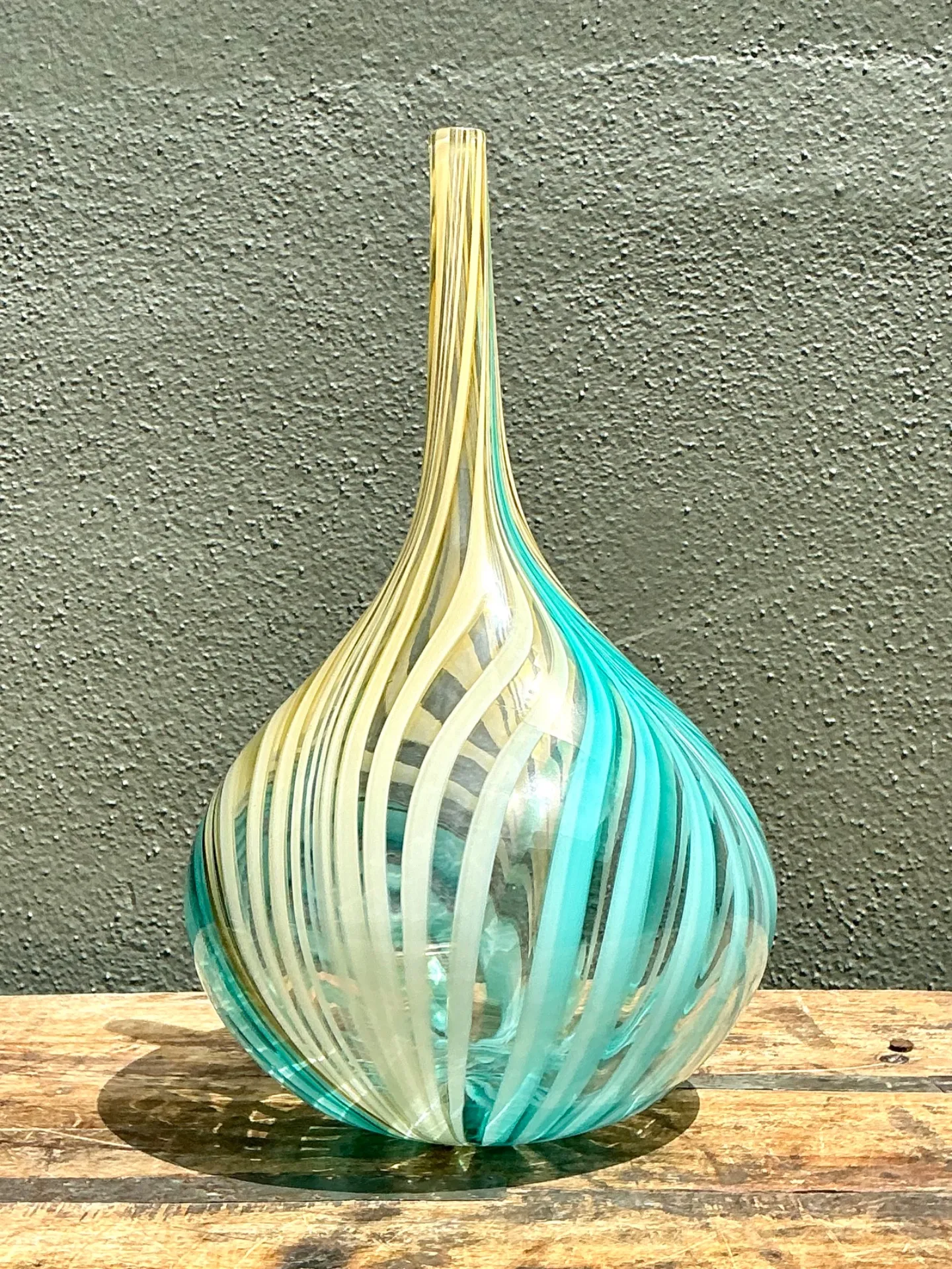 Vintage Glass Swirl Vase After Murano — additional photo 6