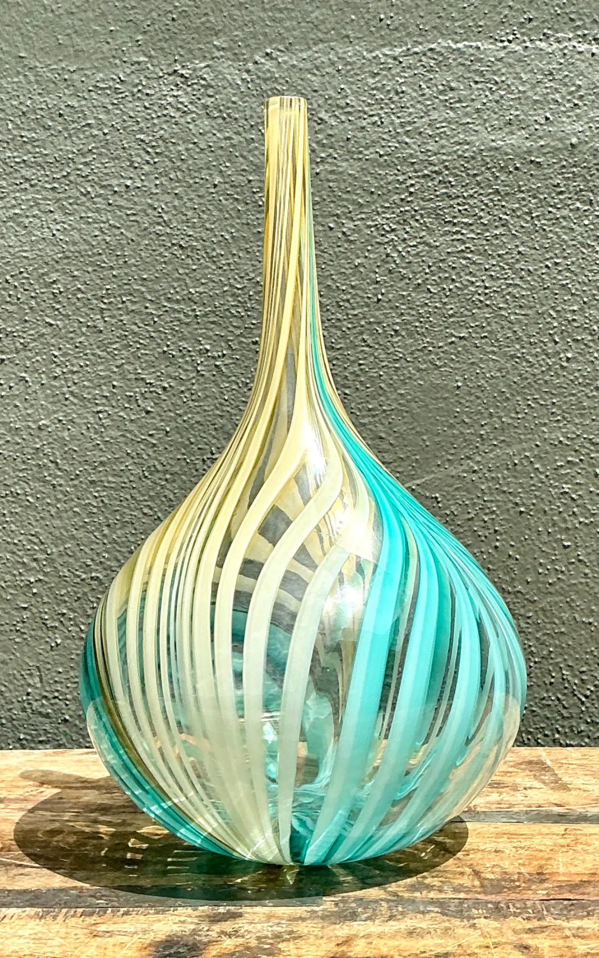 Vintage Glass Swirl Vase After Murano — additional photo 6