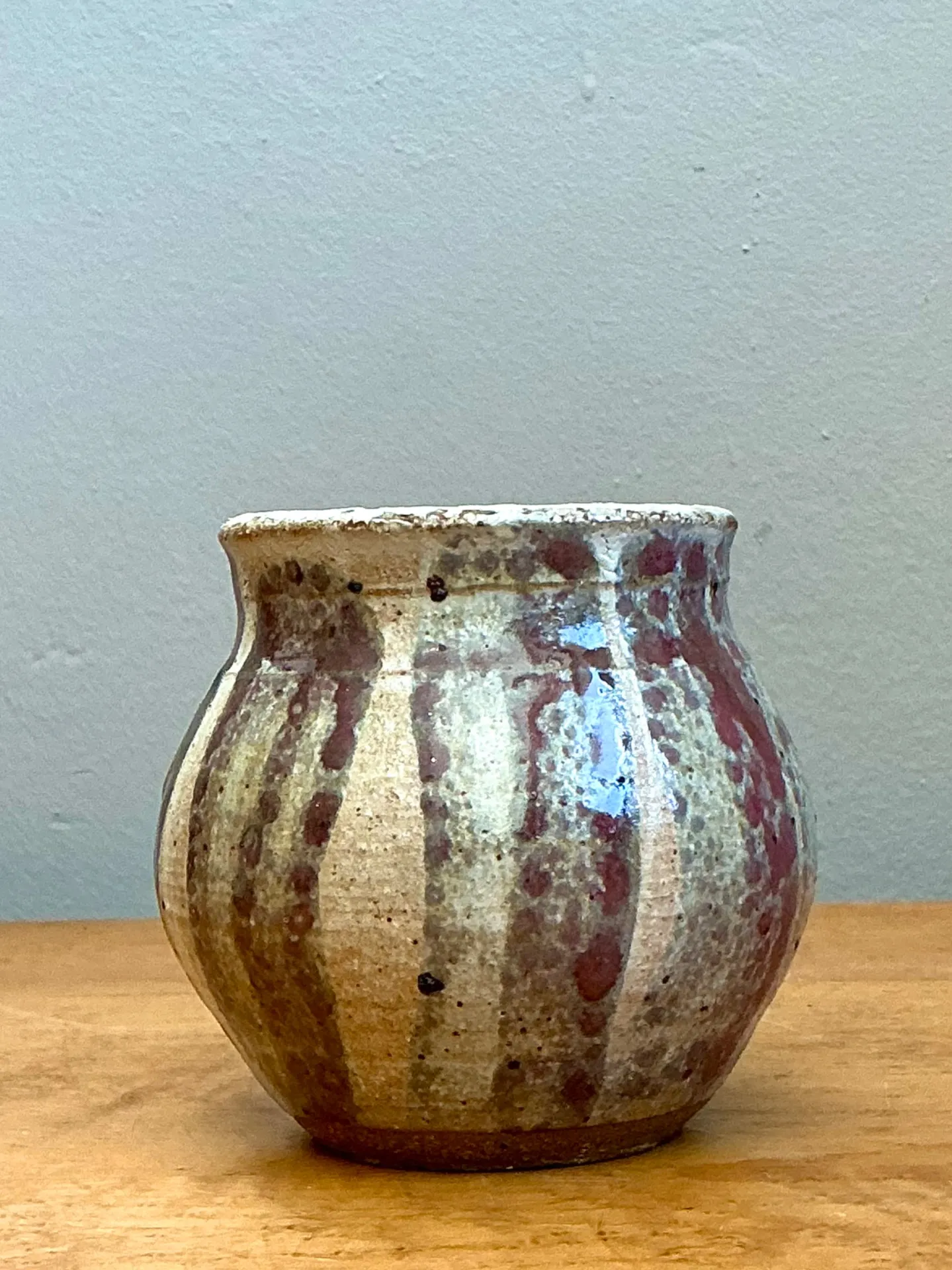 Vintage Striped Studio Pottery Vase — additional photo 6