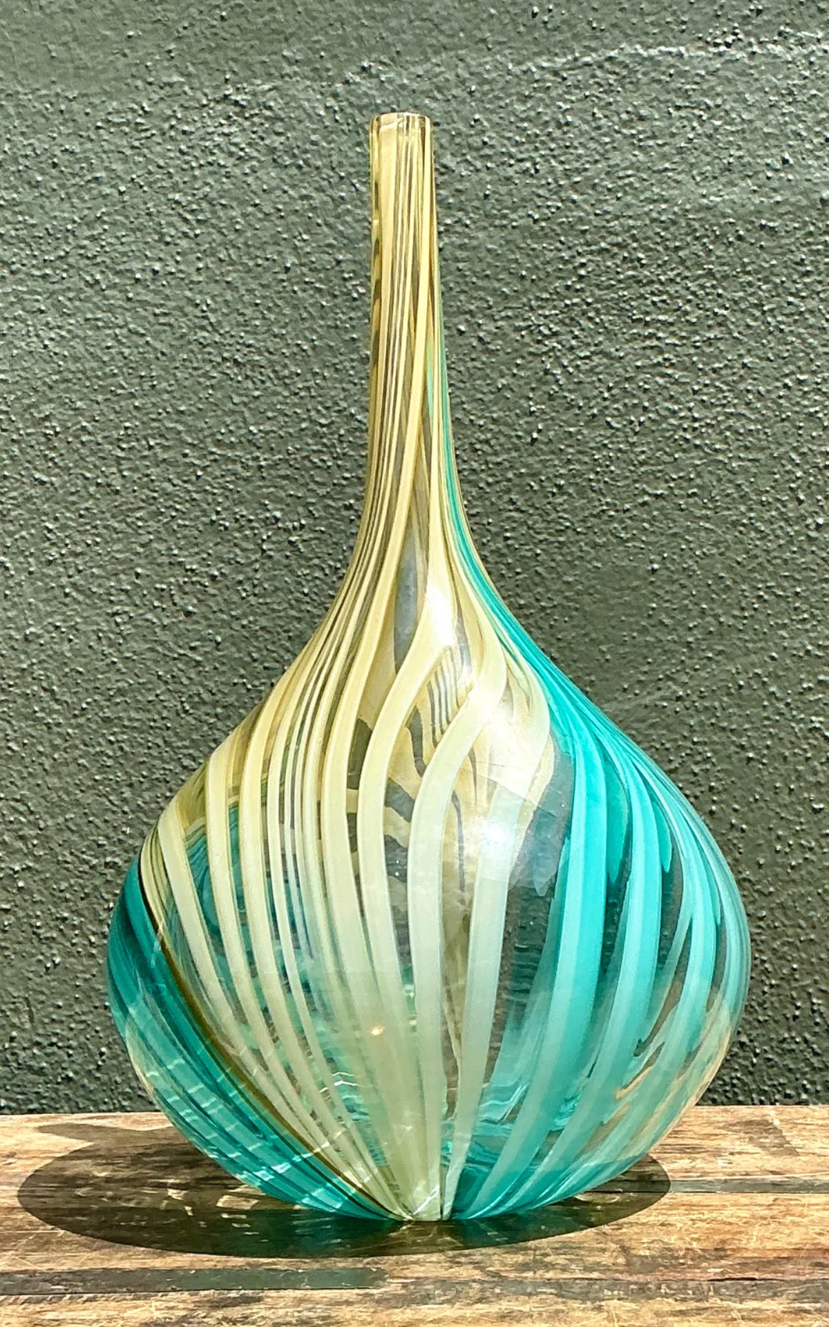 Vintage Glass Swirl Vase After Murano — additional photo 5