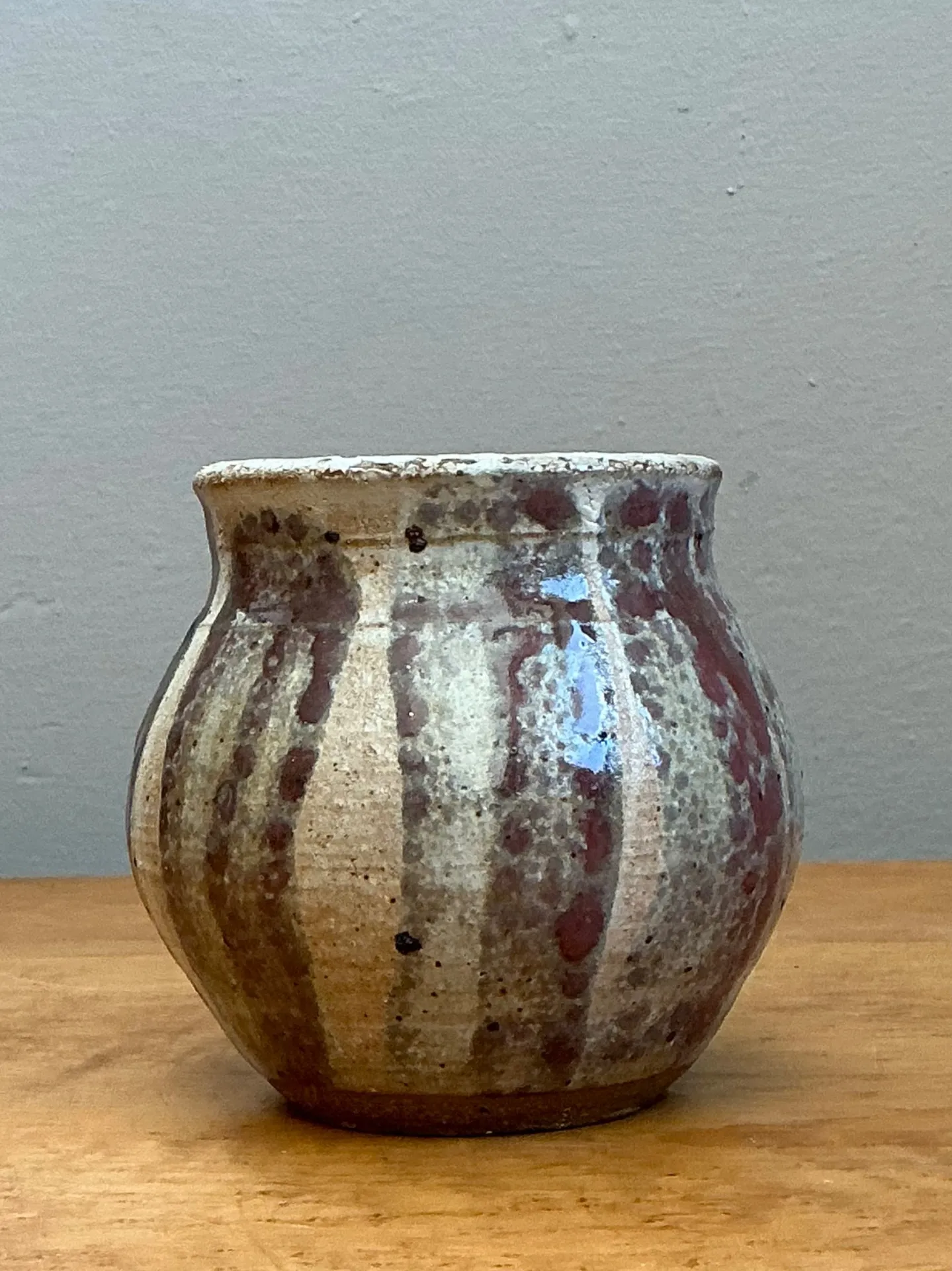 Vintage Striped Studio Pottery Vase — additional photo 8