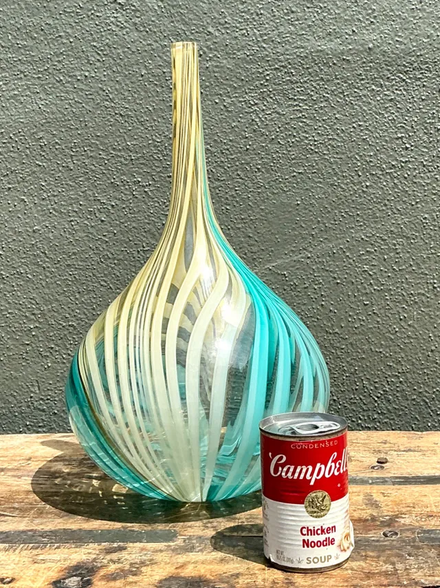 Vintage Glass Swirl Vase After Murano — additional photo 1