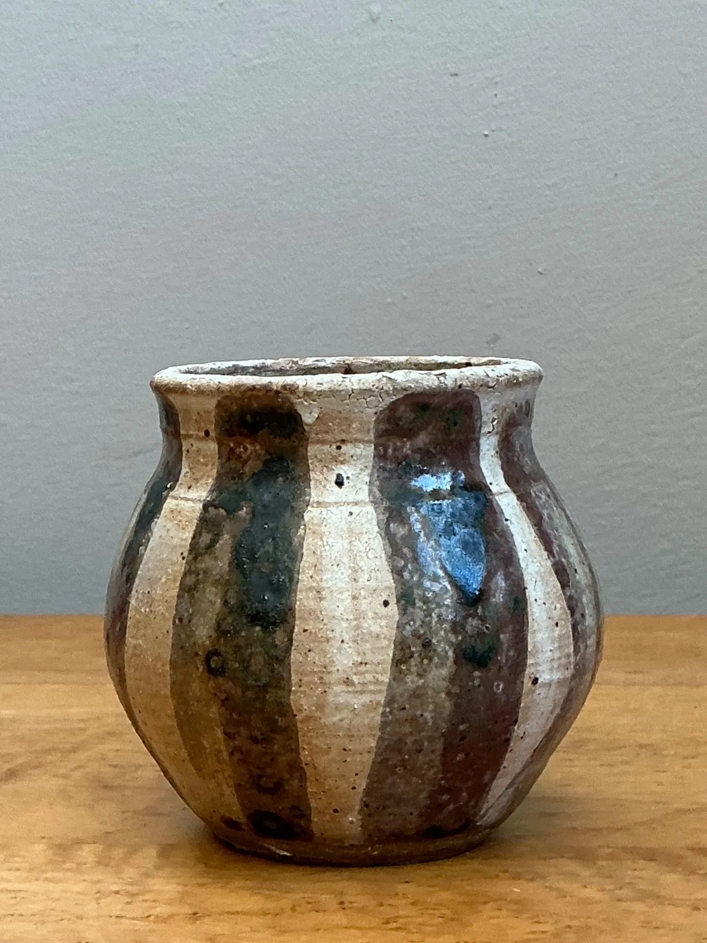 Vintage Striped Studio Pottery Vase — additional photo 7