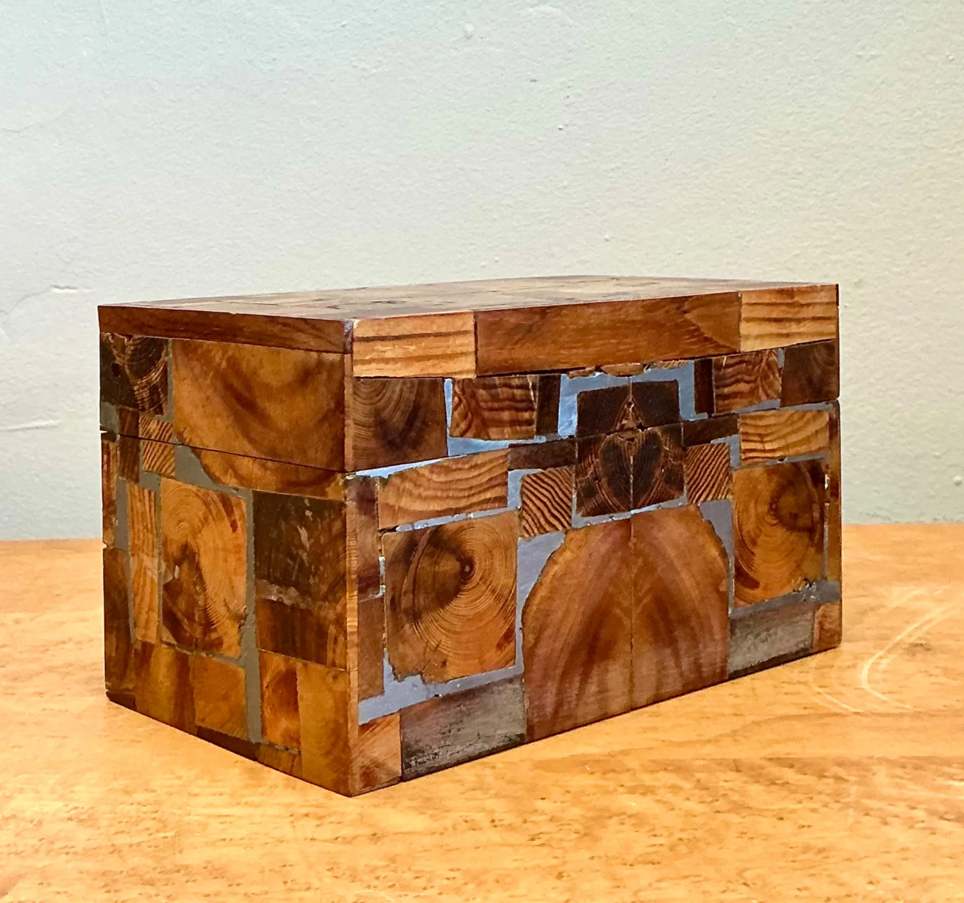 Vintage Wood Mosaic Box — additional photo 7